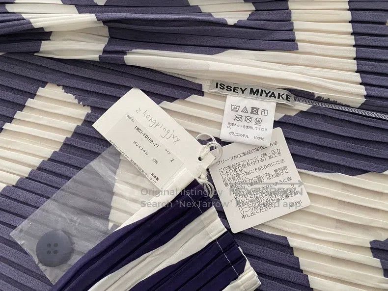 Issey Miyake Issey Miyake Oracle Bone Script Cardigan Blue White Color Size M / US 6-8 / IT 42-44 - 4 Thumbnail