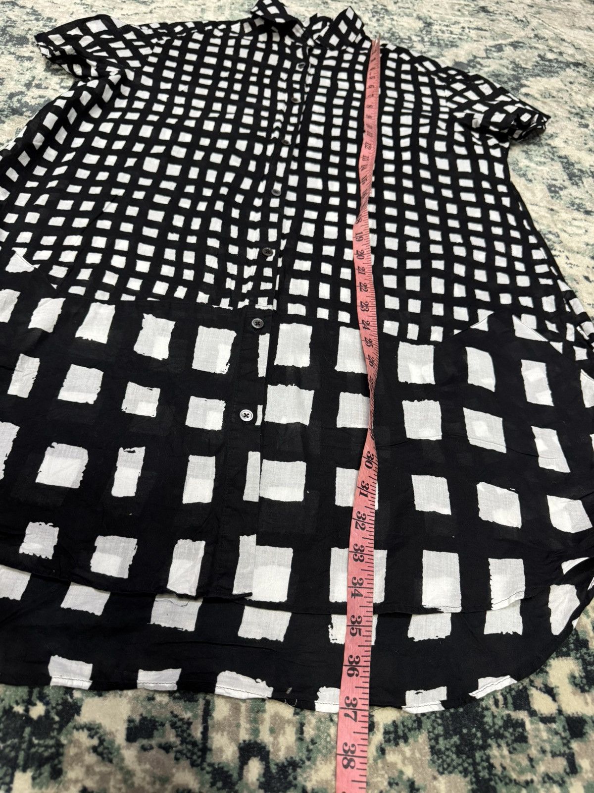 Tsumori Chisato TSUMORI CHISATO BLACK & WHITE PLAID FLANNEL BUTTON UP SHIRT Size S / US 4 / IT 40 - 3 Thumbnail