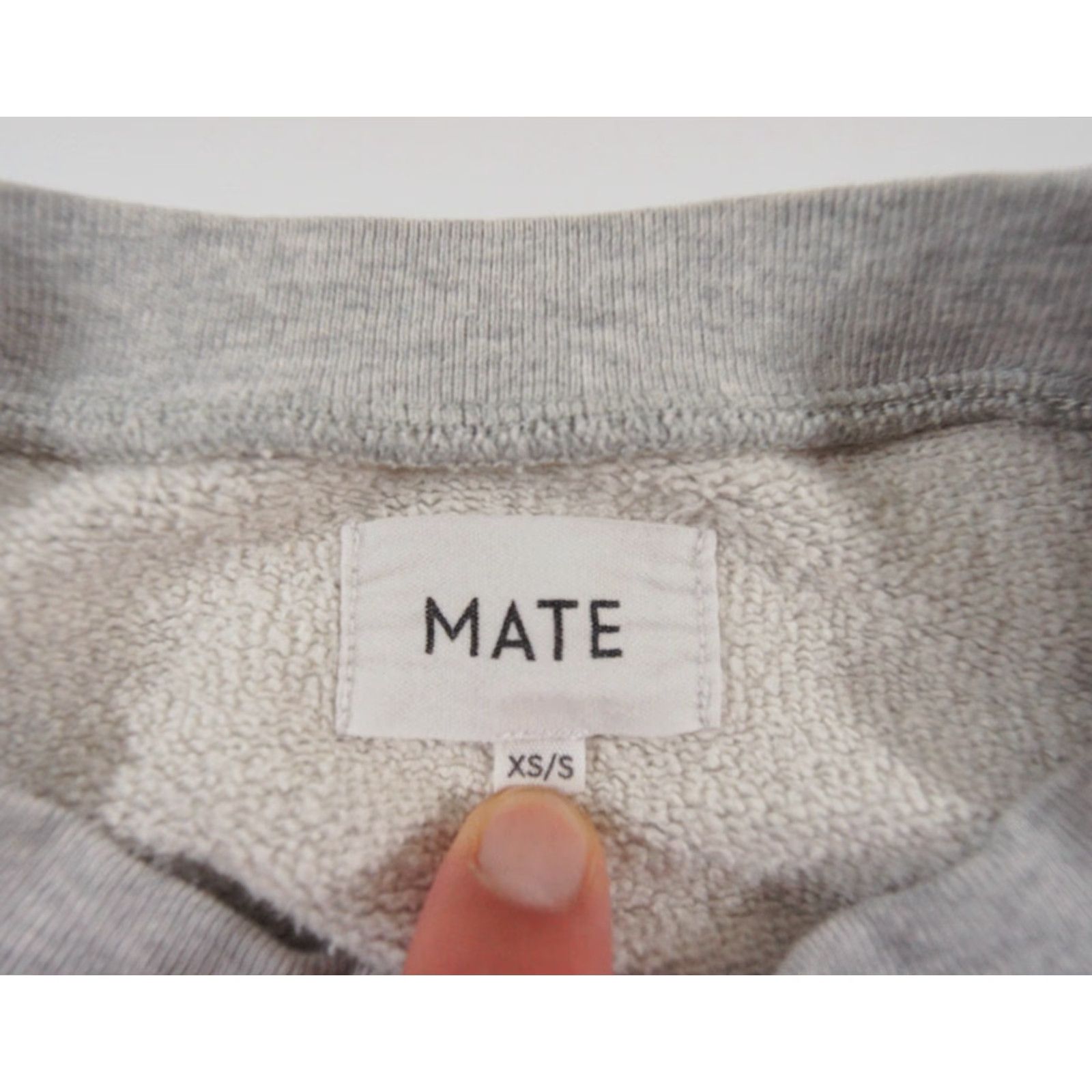 Vintage VINTAGE Mate Women's Sweatshirt Pullover Crew Neck Oversized Casual Fleece Solid XS/S Gray Ladies Size S / US 4 / IT 40 - 7 Thumbnail
