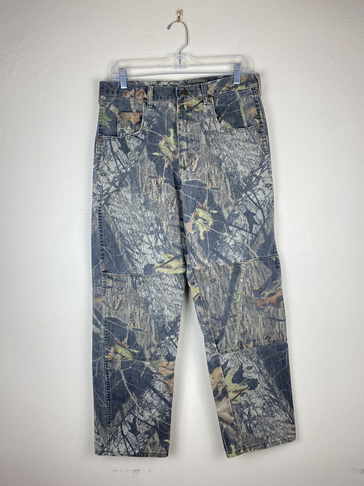 Vintage Faded Wrangler Double Knee Mossy Oak Real Tree y2k