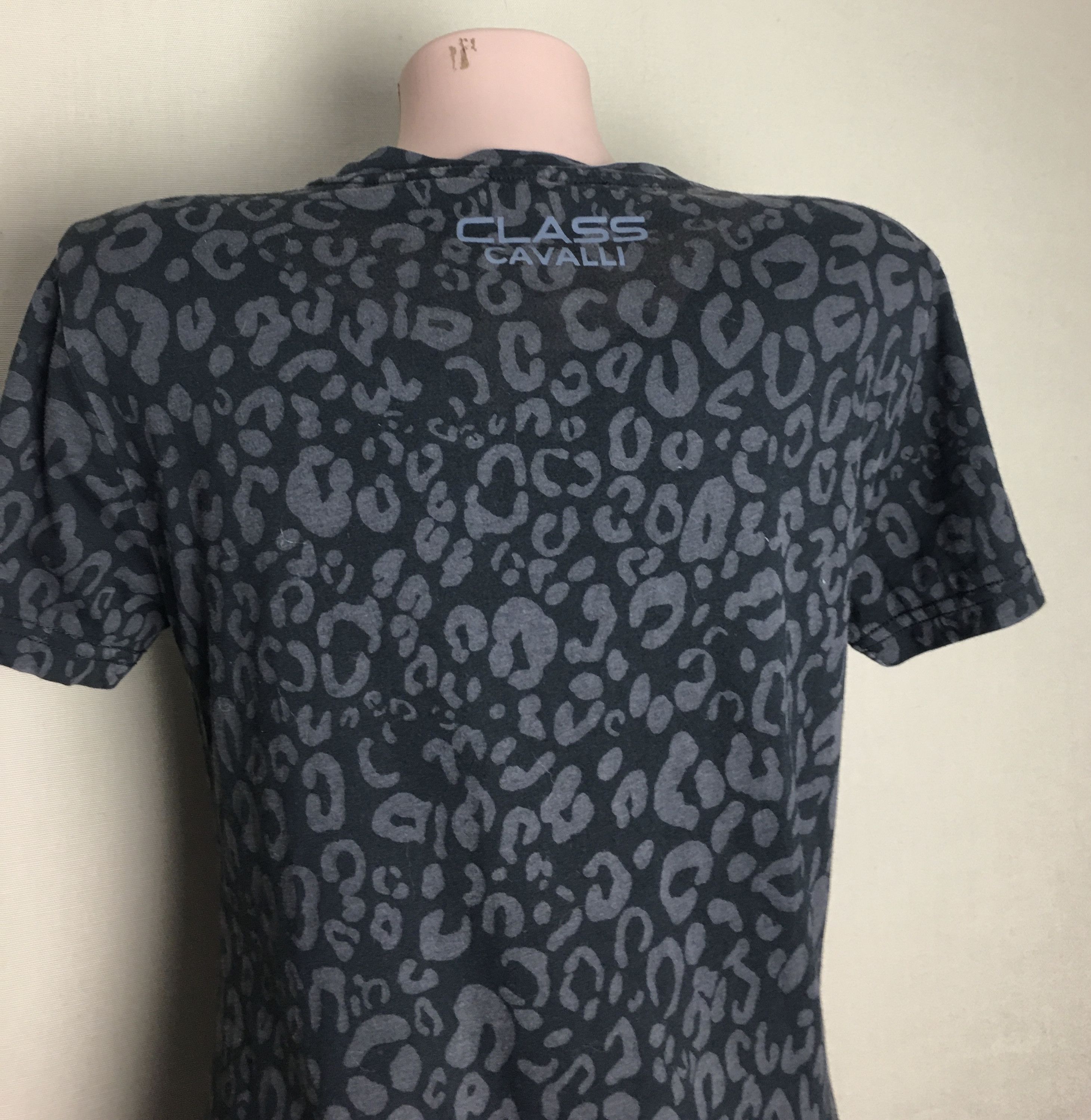 Roberto Cavalli Class by Roberto Cavalli Dress Gray Leopard Print Dress Sz L Size L / US 10 / IT 46 - 8 Thumbnail