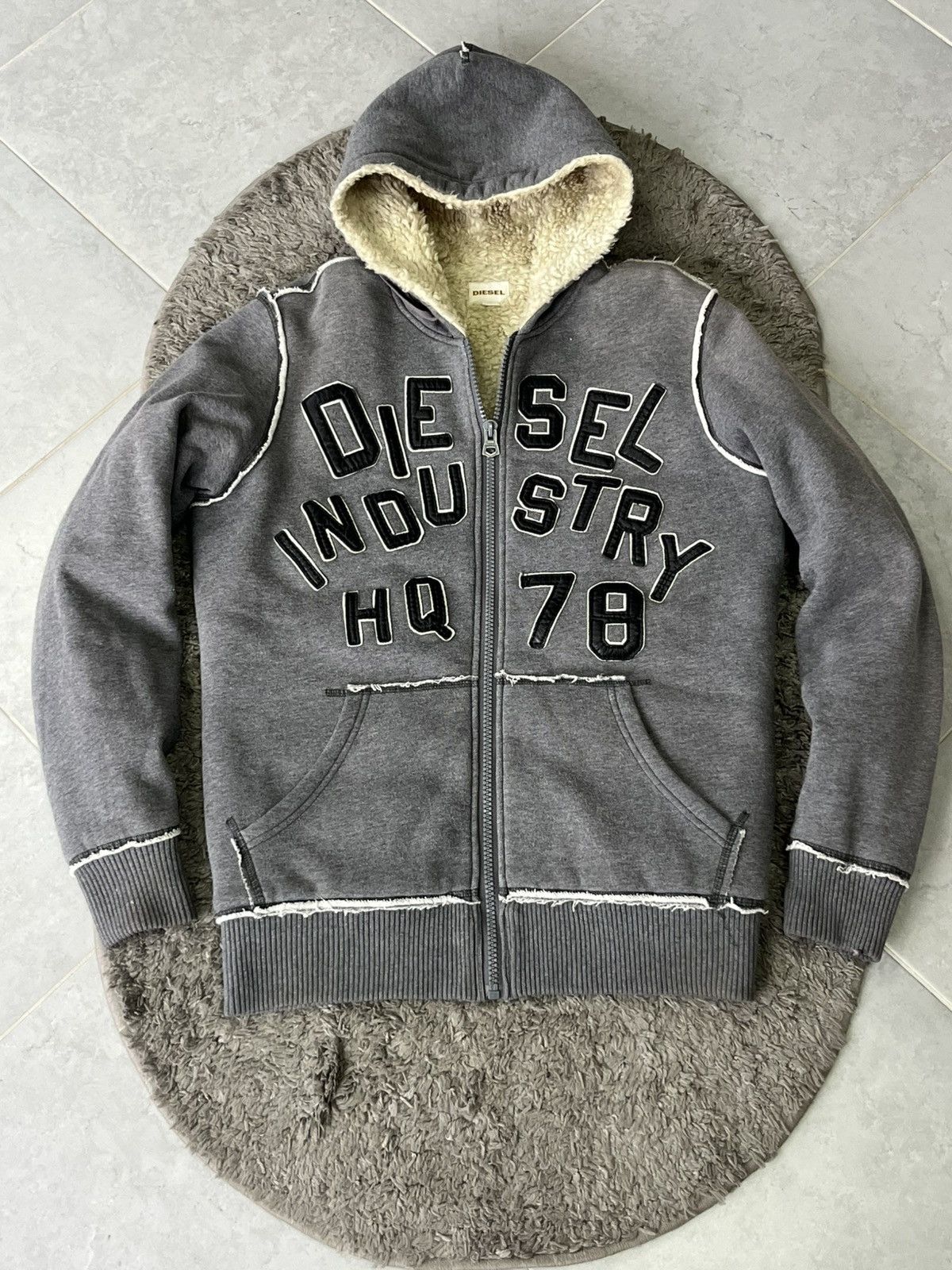 Vintage Zip-Hoodie Japanese Brand Diesel