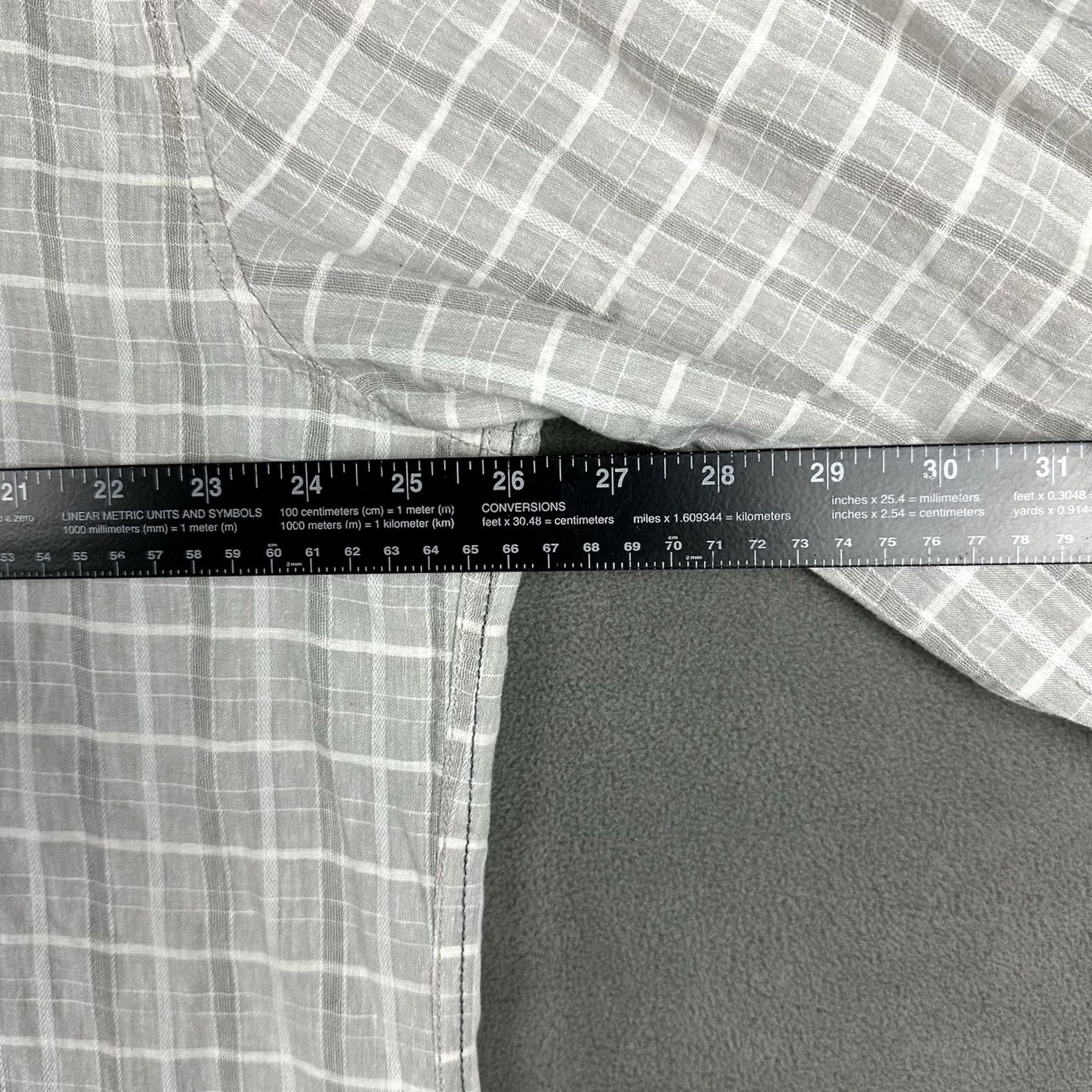 Carbon2Cobalt Carbon 2 Cobalt Shirt Mens XL Gray Plaid Linen Blend Long Sleeve Button Up EUC Size US XL / EU 56 / 4 - 7 Thumbnail