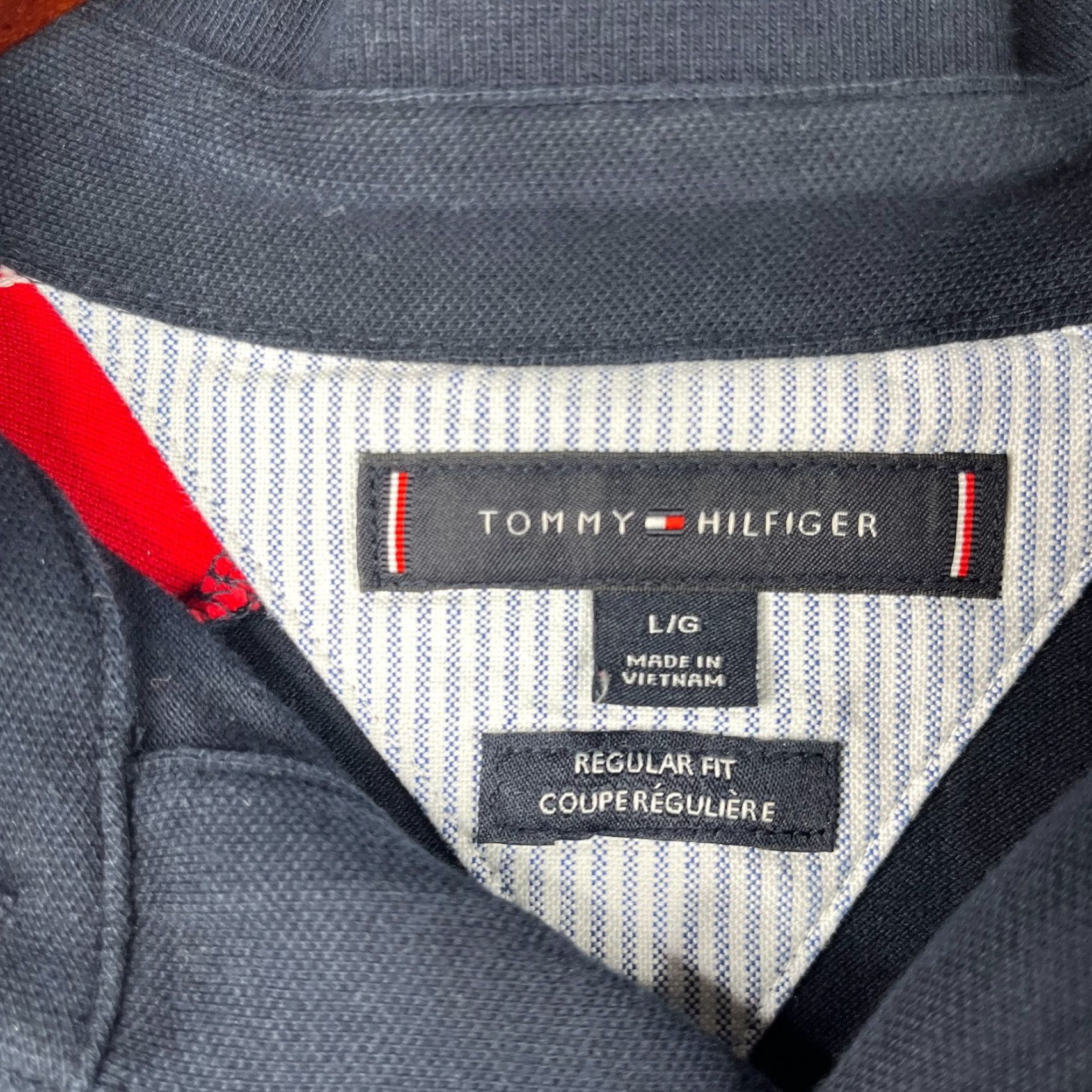 Tommy Hilfiger Tommy Hilfiger Polo Shirt Regular Fit Blue Navy Logo Short Sleeve Men Large Casual Size US L / EU 52-54 / 3 - 5 Thumbnail
