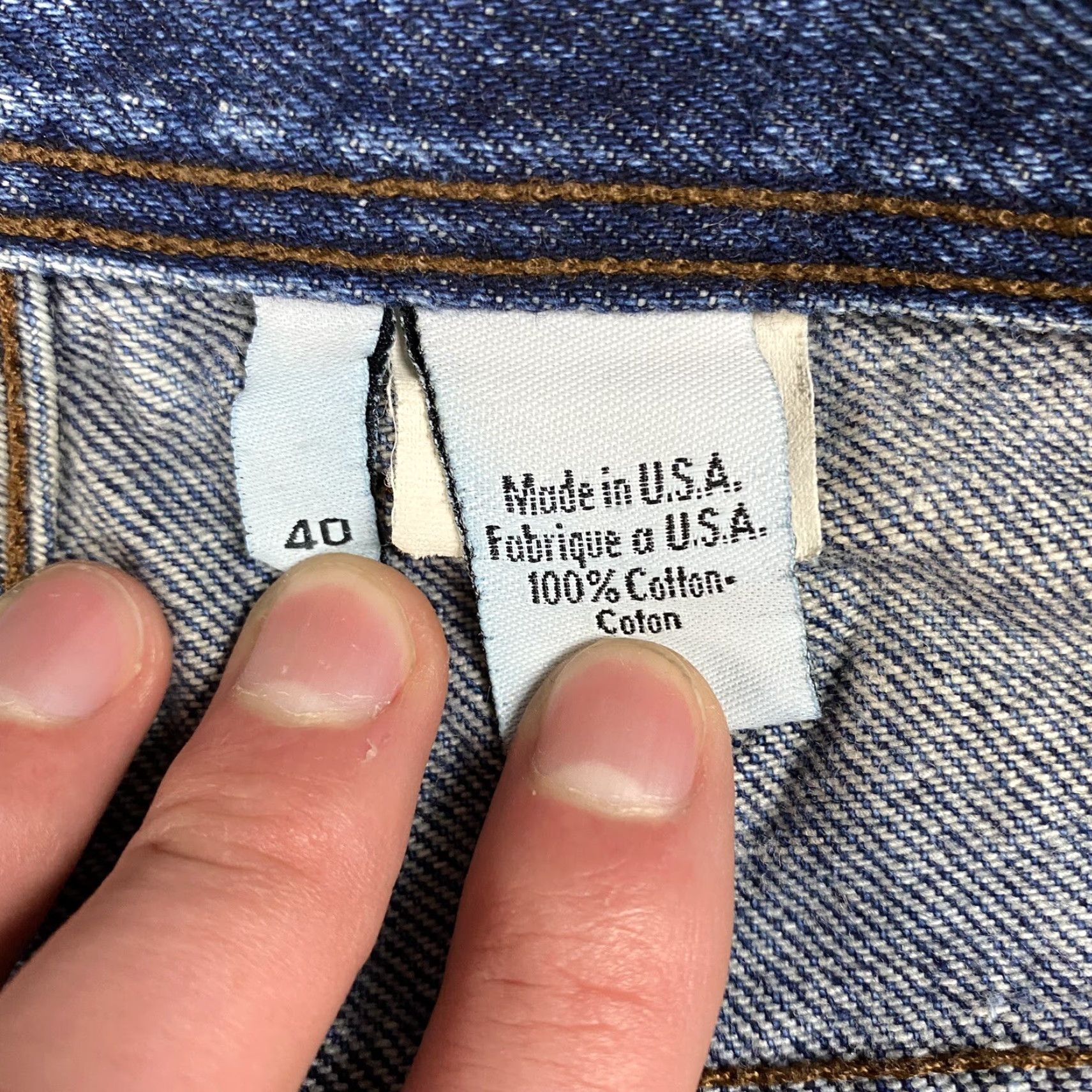 Calvin Klein VINTAGE CALVIN KLEIN JEANS 40x34 TAPERED DISTRESSED MEDIUM WASH USA MADE MEN'S Size US 40 / EU 56 - 6 Thumbnail