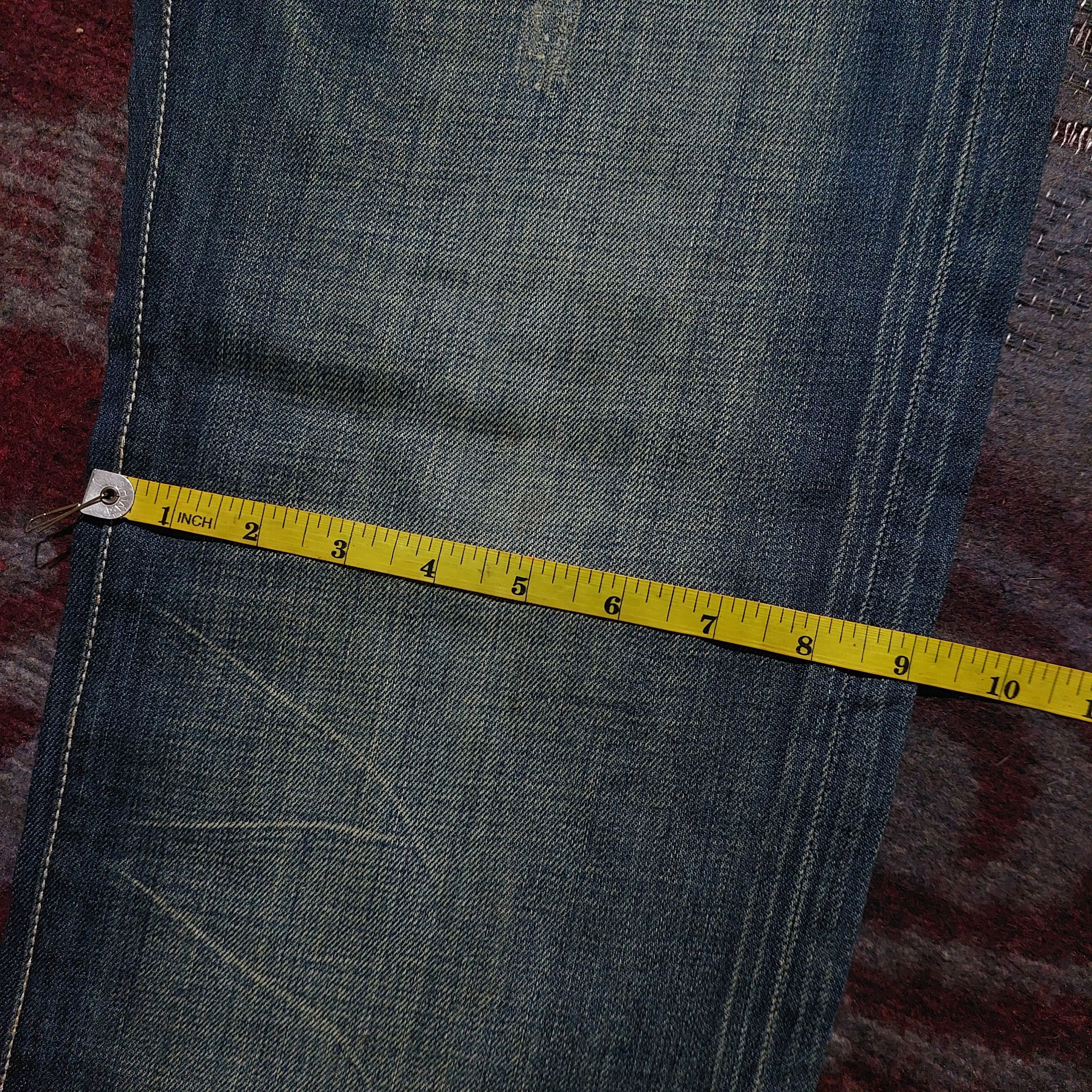 Tornado Mart OSAKA BIG TRAIN feather tendon pattern distressed jeans Size US 29 - 16 Thumbnail