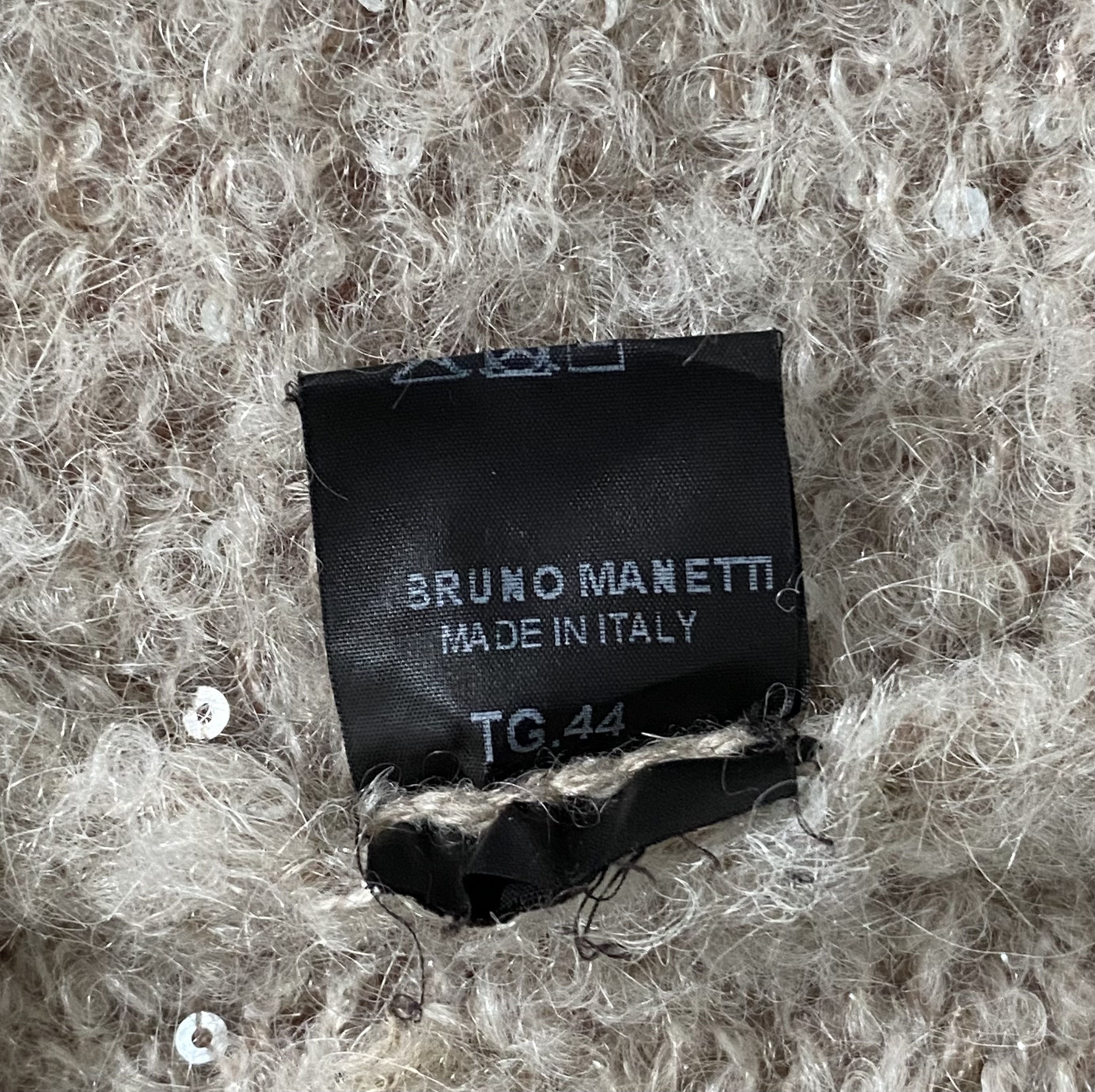 Bruno Manetti Firenze Sequin Alpaca-Mohair sweater size 44