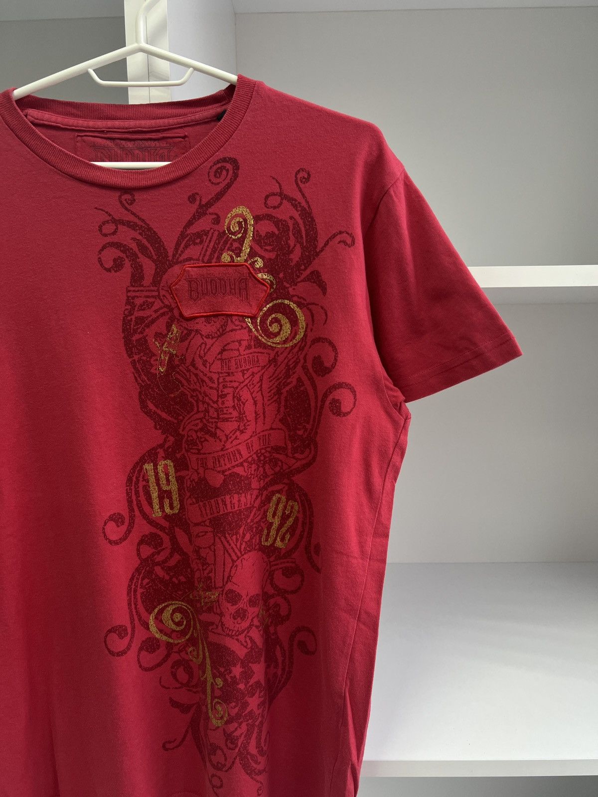 Japanese Brand × Vintage Vintage Y2k Fishbone skull streetwear style tee Size US M / EU 48-50 / 2 - 4 Thumbnail