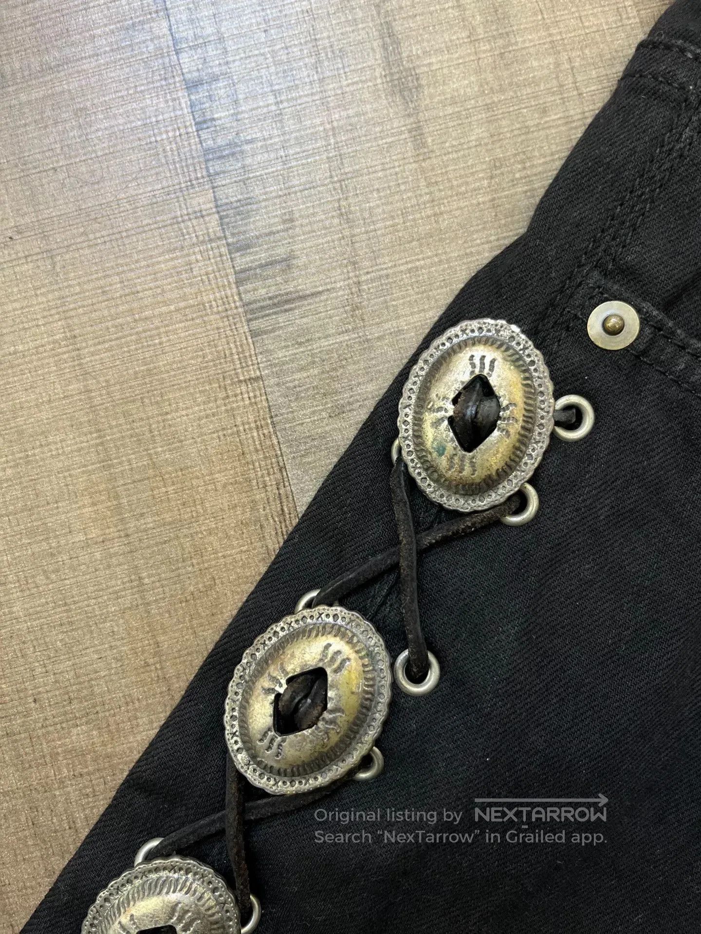 Saint Laurent Paris Saint Laurent Western Silver Concho Denim Pants. Size US 30 / EU 46 - 3 Thumbnail