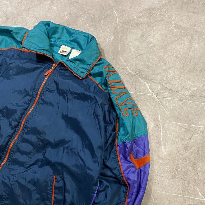 Nike VINTAGE NIKE NYLON JACKET BIG SWOOSH MADE IN USA 90s | Grailed