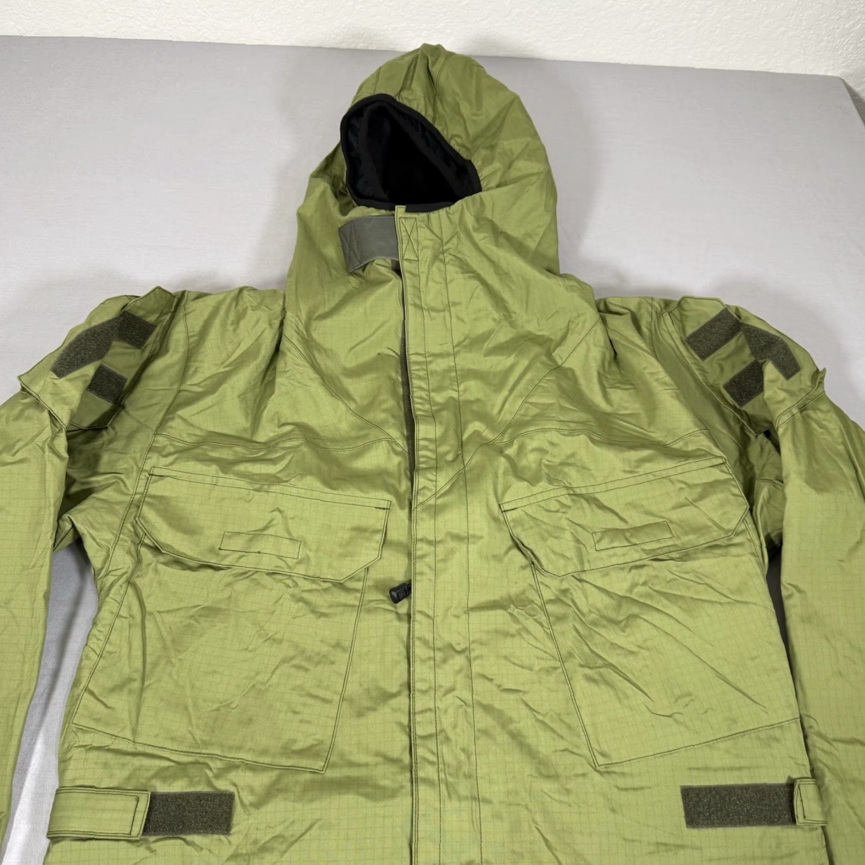 Vintage OPEC Military Jacket Men's Medium Green Nylon Zip Up Workwear Regular Fit Size US 31 - 3 Thumbnail
