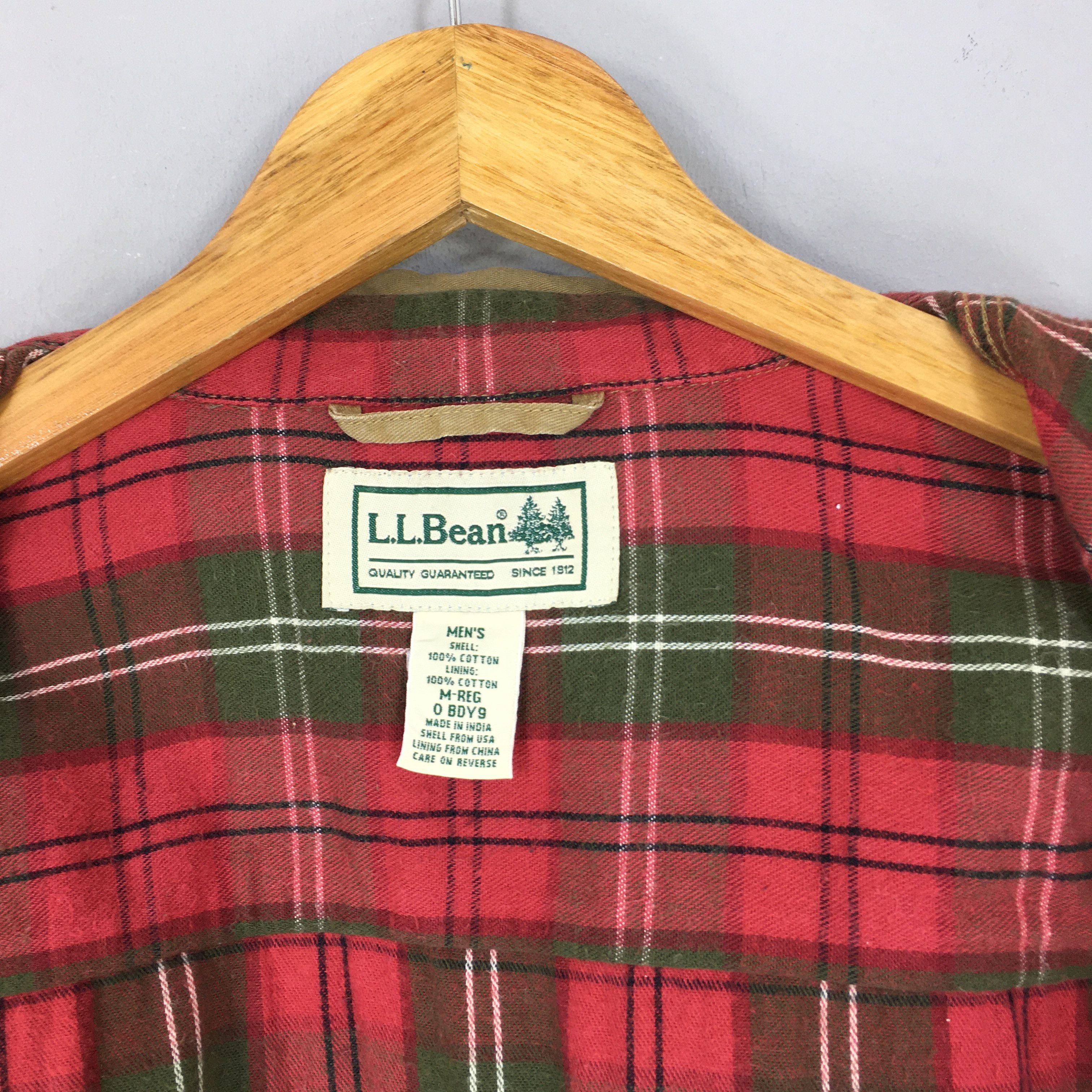 L.L. Bean Vintage LL Bean Flannel Lined Canvas Work Chore Shirt Medium Size US M / EU 48-50 / 2 - 7 Thumbnail