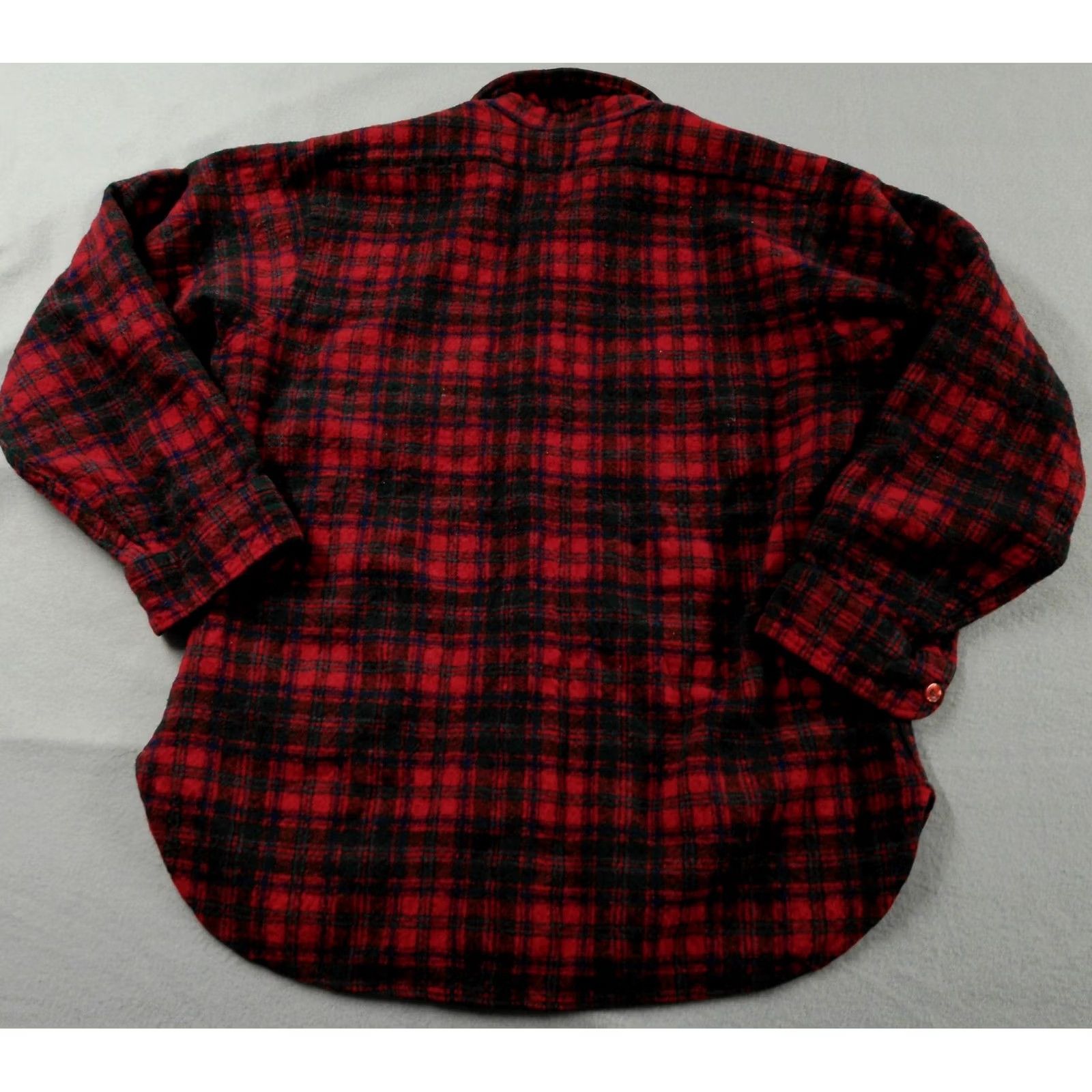 Pendleton VINTAGE Pendleton Jacket Mens Large Red Plaid Wool Lined Flannel Made USA 70s Size US L / EU 52-54 / 3 - 8 Thumbnail