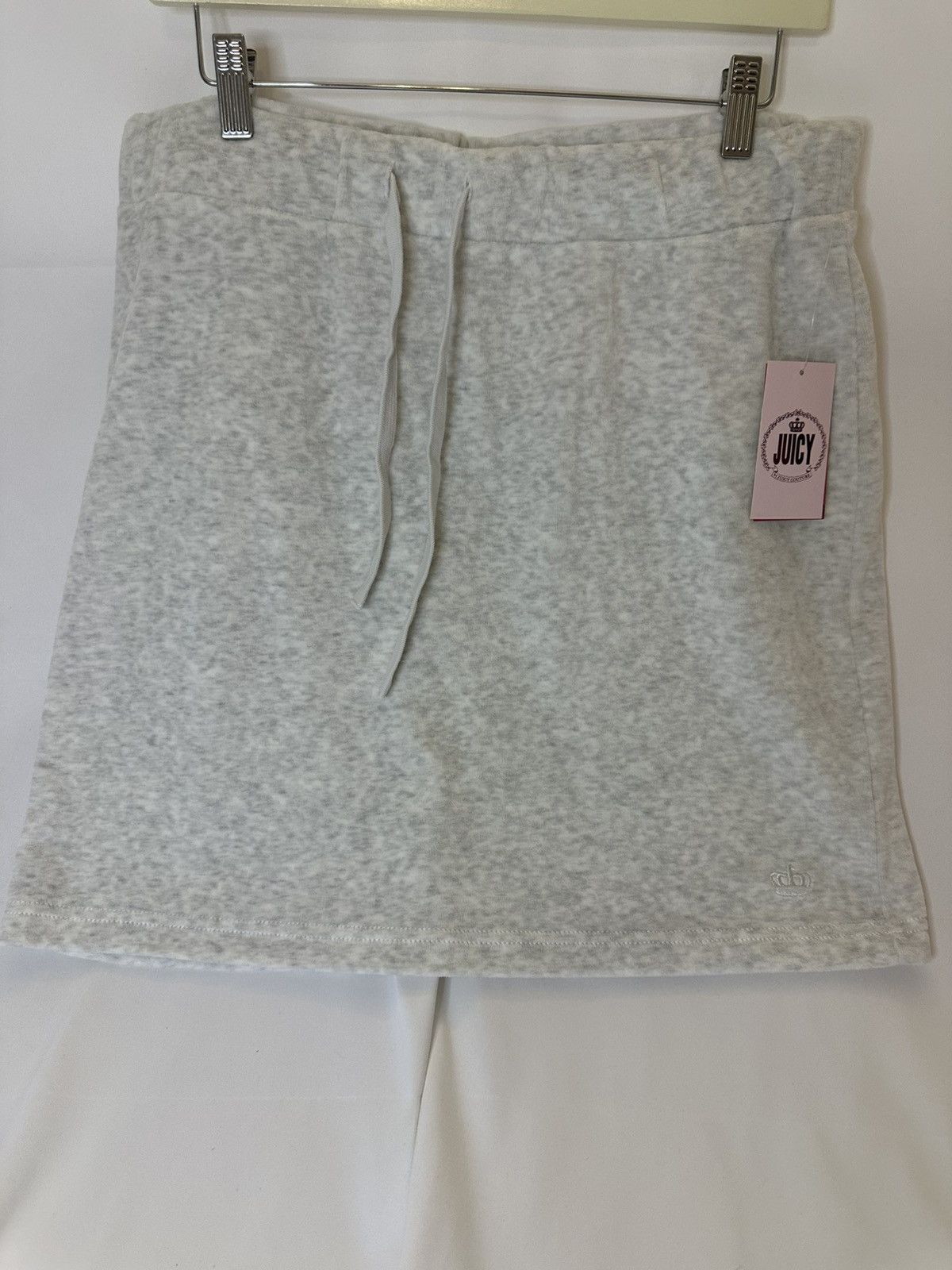 Juicy Couture Juicy Couture Gray-White Velour Mini Skirt Size XL NEW! Size 38" / US 16 / IT 52 - 1 Thumbnail