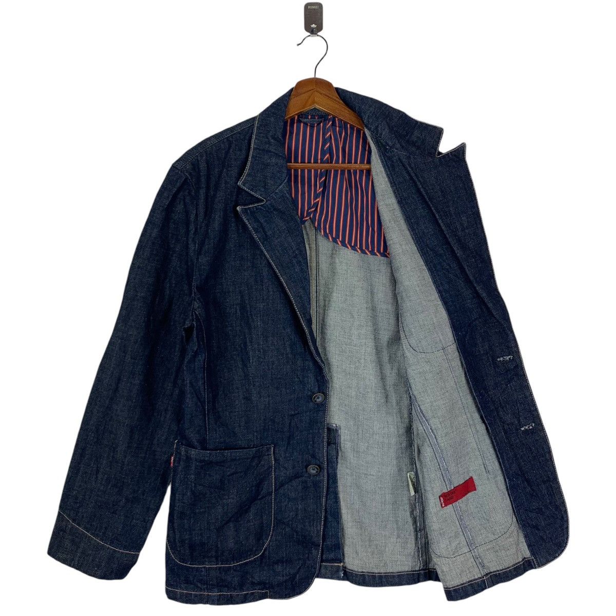 Levi's × Levi's Vintage Clothing Vintage Levis Red Tab Blue Denim Cardigan Jacket Size L / US 10 / IT 46 - 6 Thumbnail