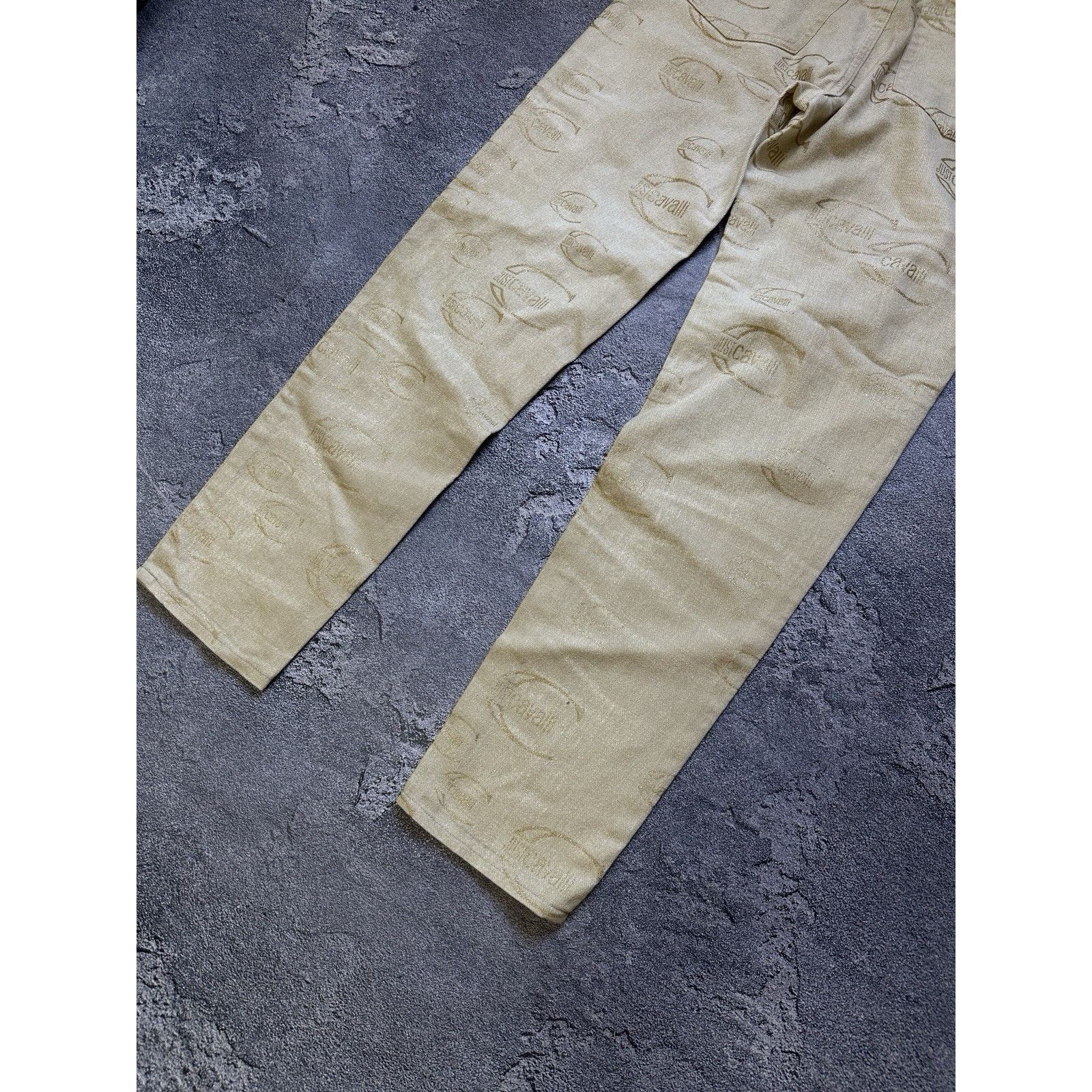 Just Cavalli Vintage Just Cavalli Monogram Mens Gold Jeans Pants Size 28 Size US 28 / EU 44 - 11 Thumbnail