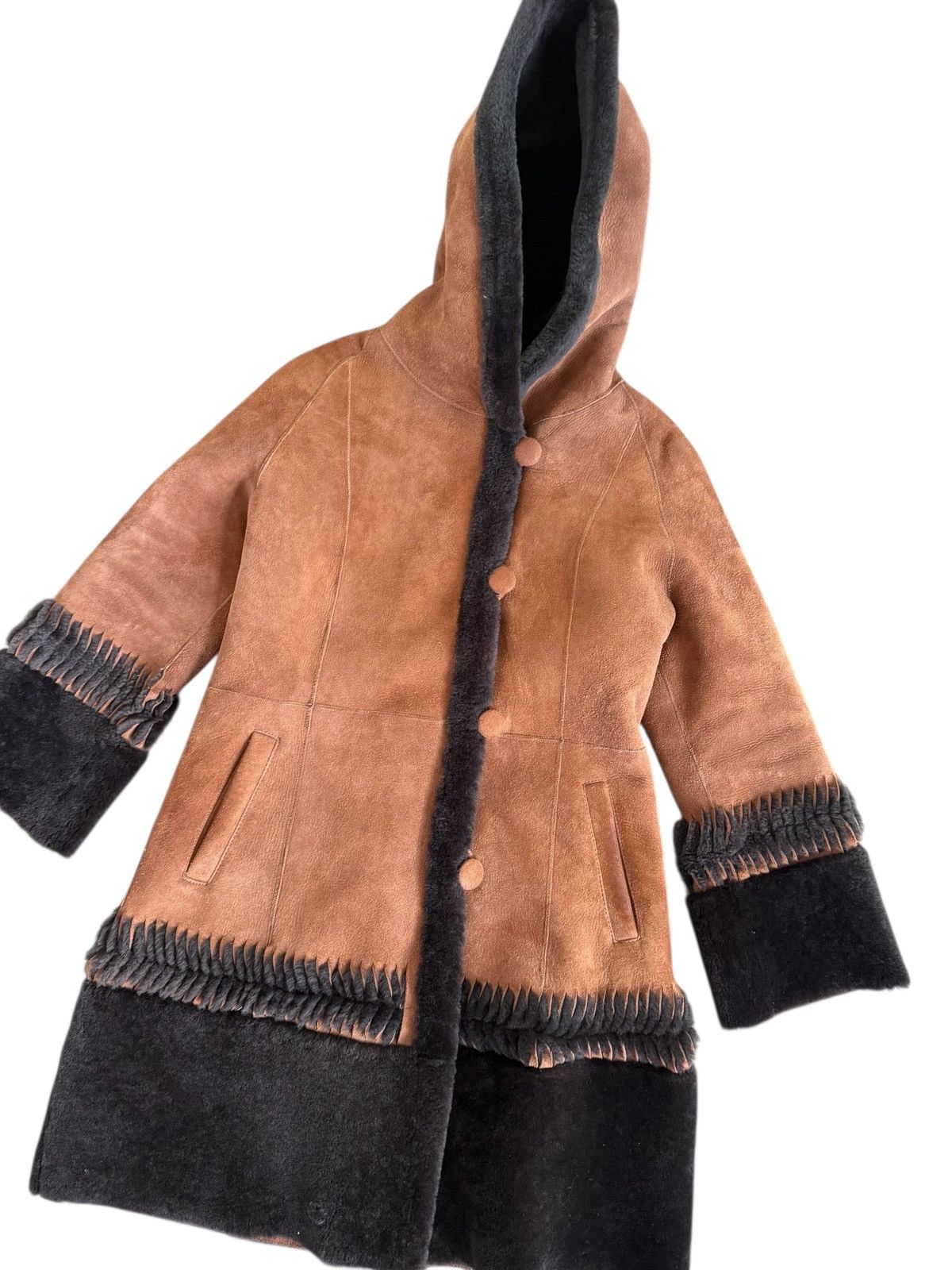 Balmain RARE Balmain suede & shearling coat Size S / US 4 / IT 40 - 2 Thumbnail