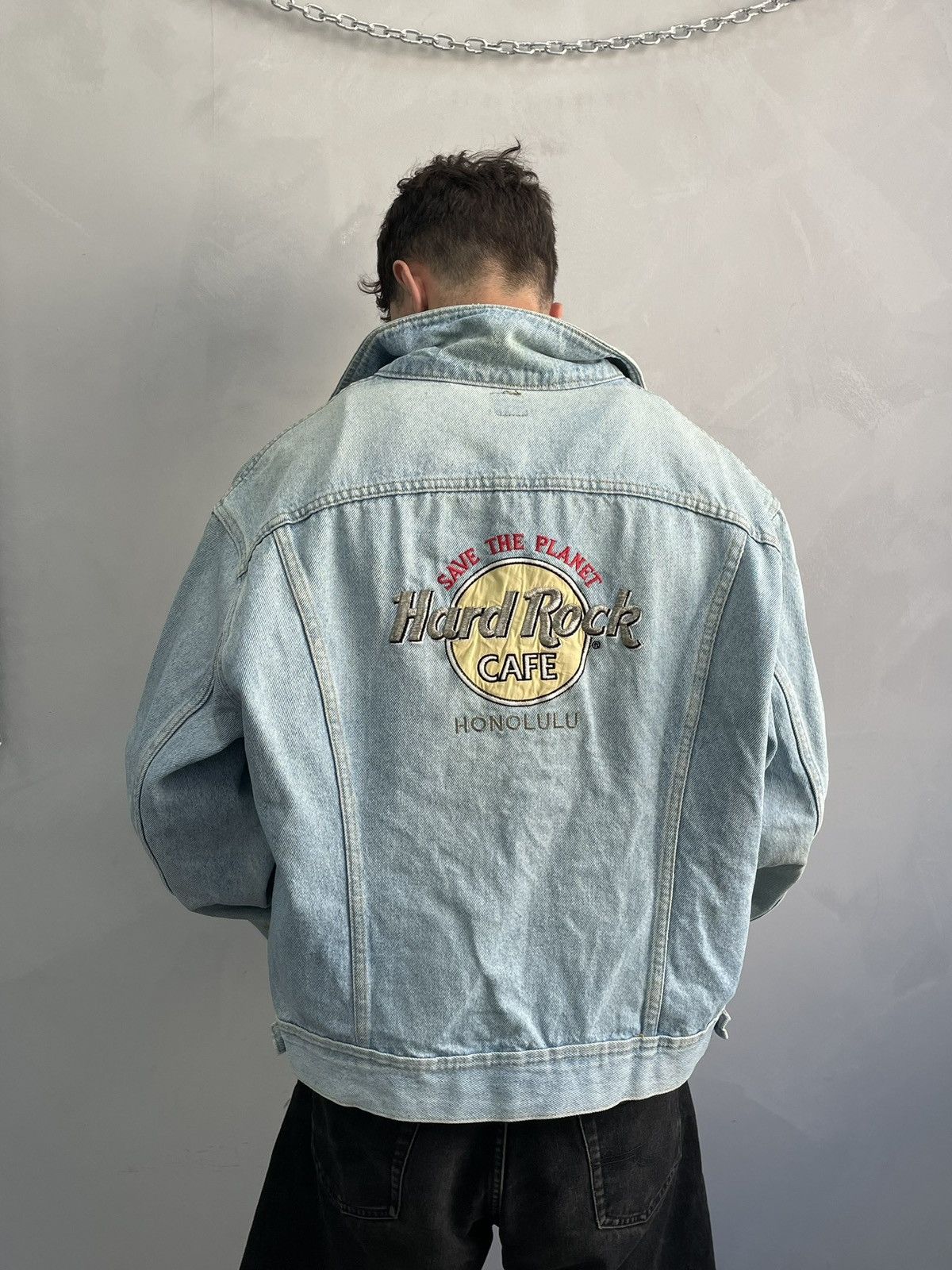 Lee Lee raider x hard rock cafe distessed faded jacket Size US XL / EU 56 / 4 - 7 Thumbnail
