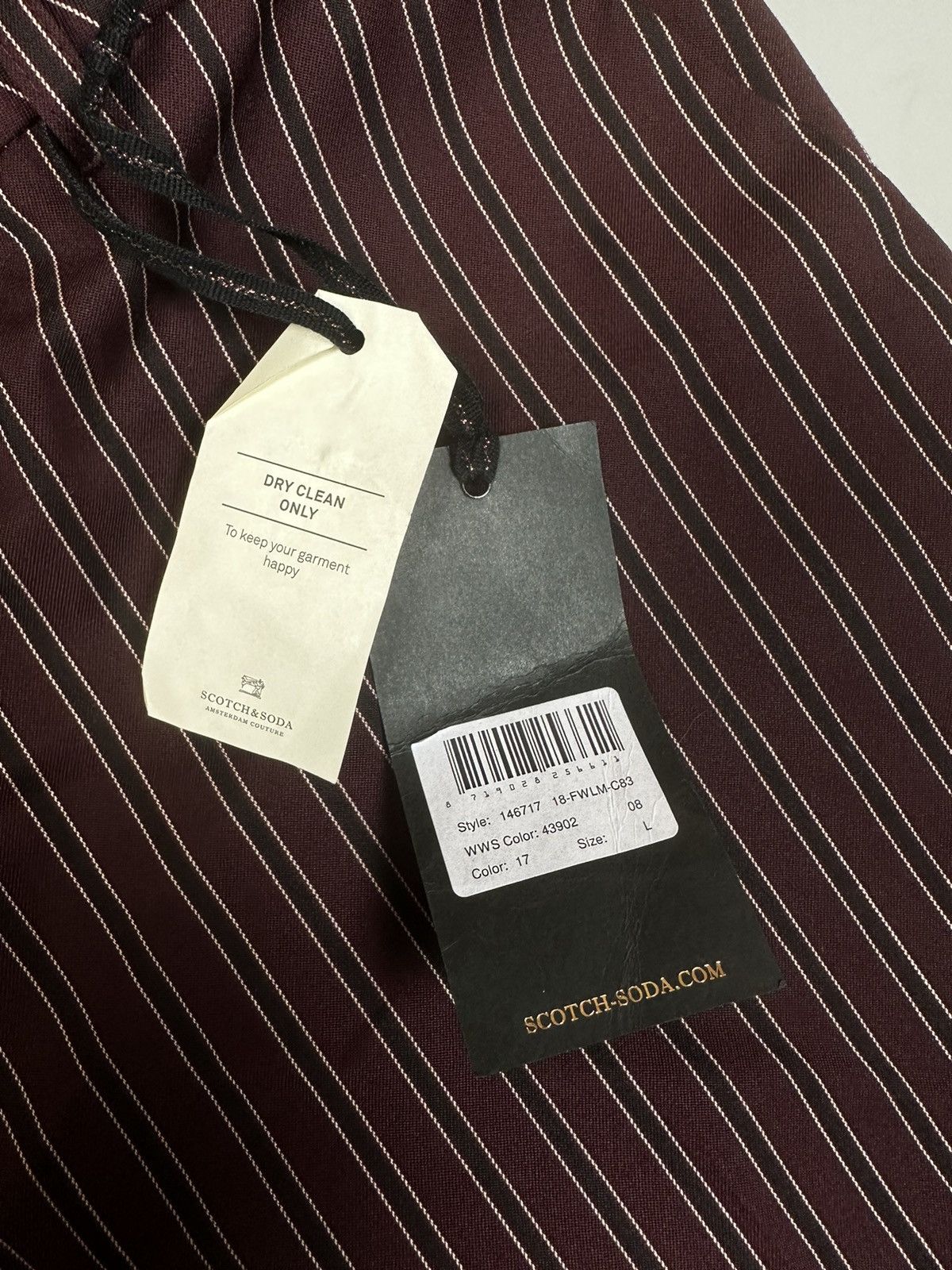 Maison Scotch × Scotch & Soda Office style Red striped pants with belt Maison Scotch Size 28" / US 6 / IT 42 - 3 Thumbnail
