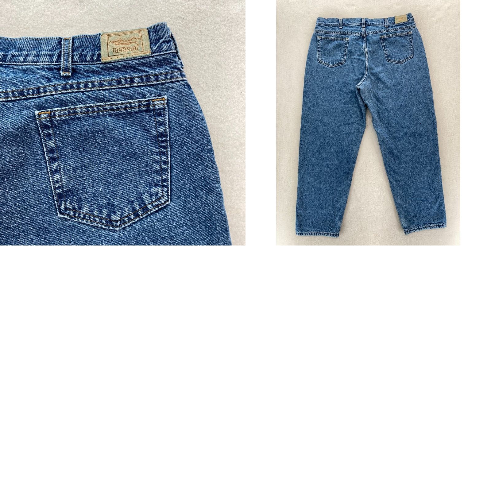 Vintage VINTAGE L.L. Bean Jeans Mens 40x30 Relaxed Taper Denim Blue 5-Pocket Union Made Men Size US 40 / EU 56 - 9 Thumbnail