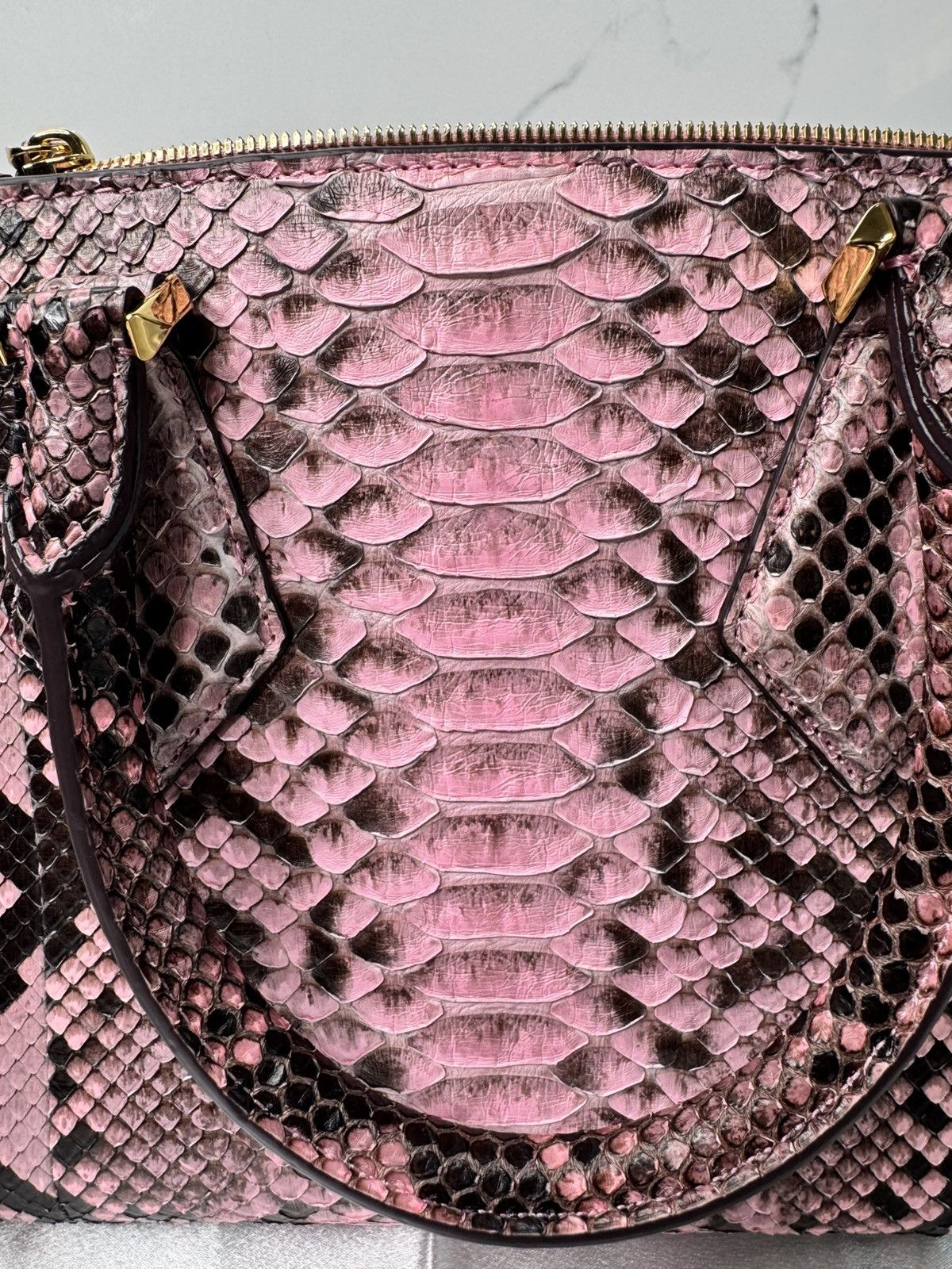 Michael Kors RARE 2015 Michael Kors Pink Python Casey Satchel Bag Size ONE SIZE - 9 Thumbnail