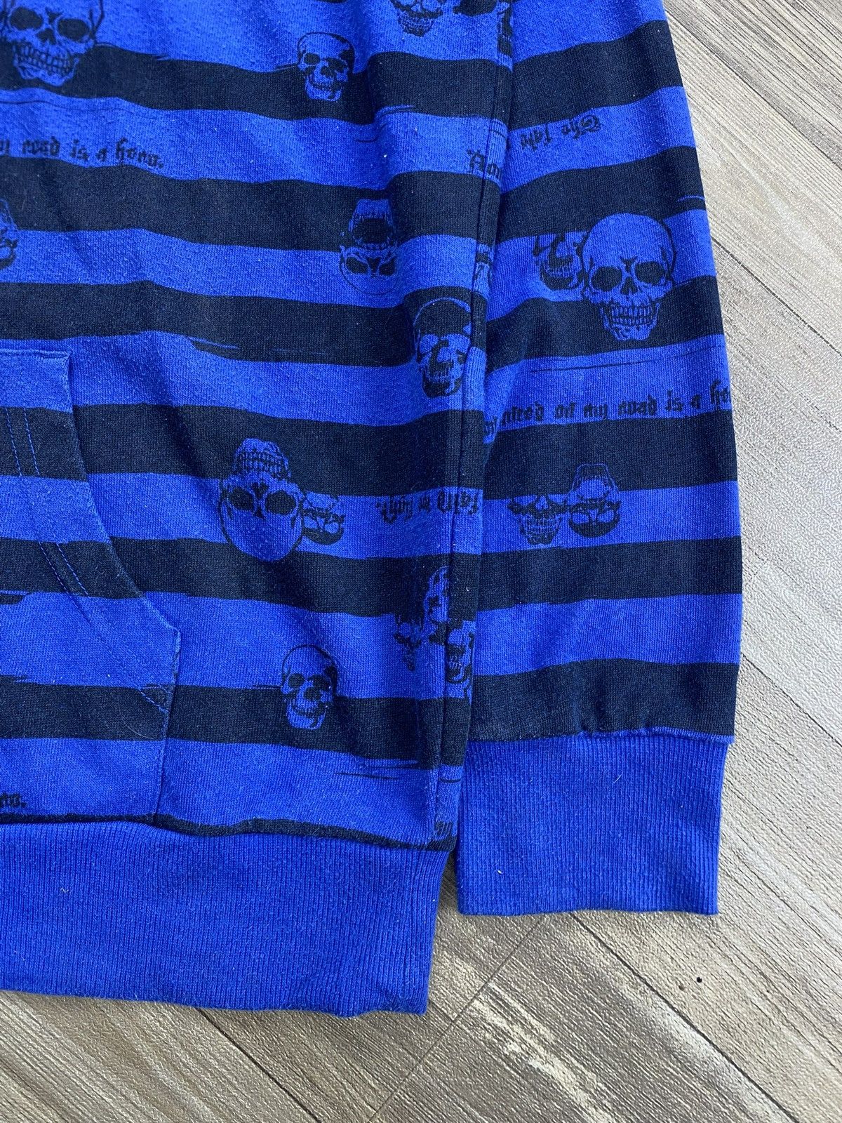 Japanese Brand Dig Deep Skulls Stripe Ear Fur Hoodie Punk Kmrii Lgb Style Size US M / EU 48-50 / 2 - 7 Thumbnail