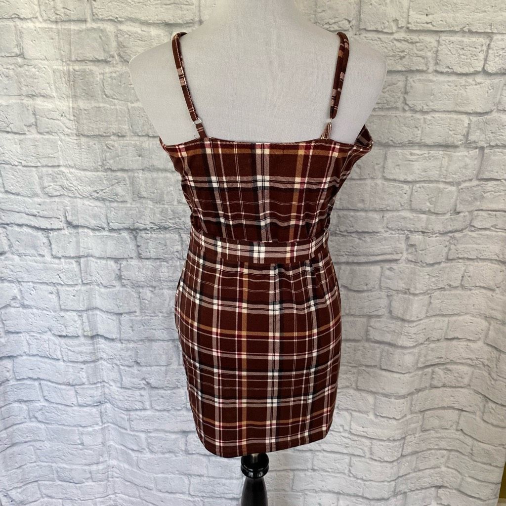 Other Jolie & Joy by FCT with Love women L brown plaid bodycon spa Size L / US 10 / IT 46 - 8 Thumbnail