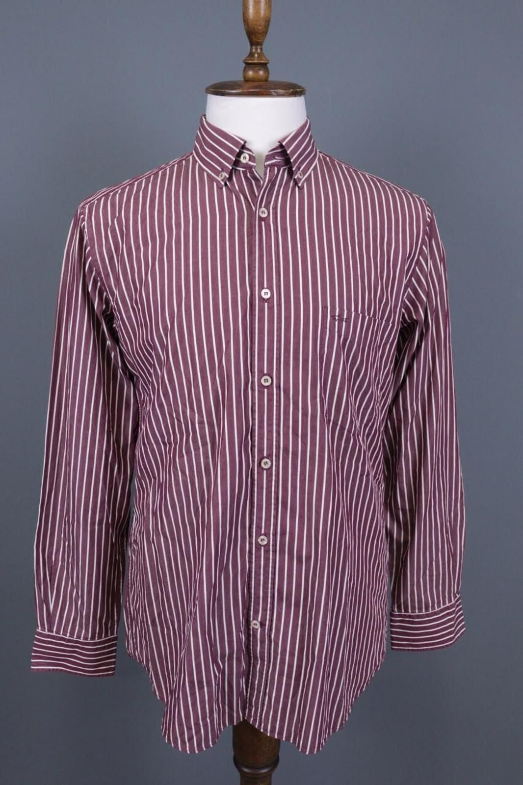 Paul & Shark Paul & Shark Yachting Burgundy Striped Shirt Size 41 Size US M / EU 48-50 / 2 - 1 Thumbnail