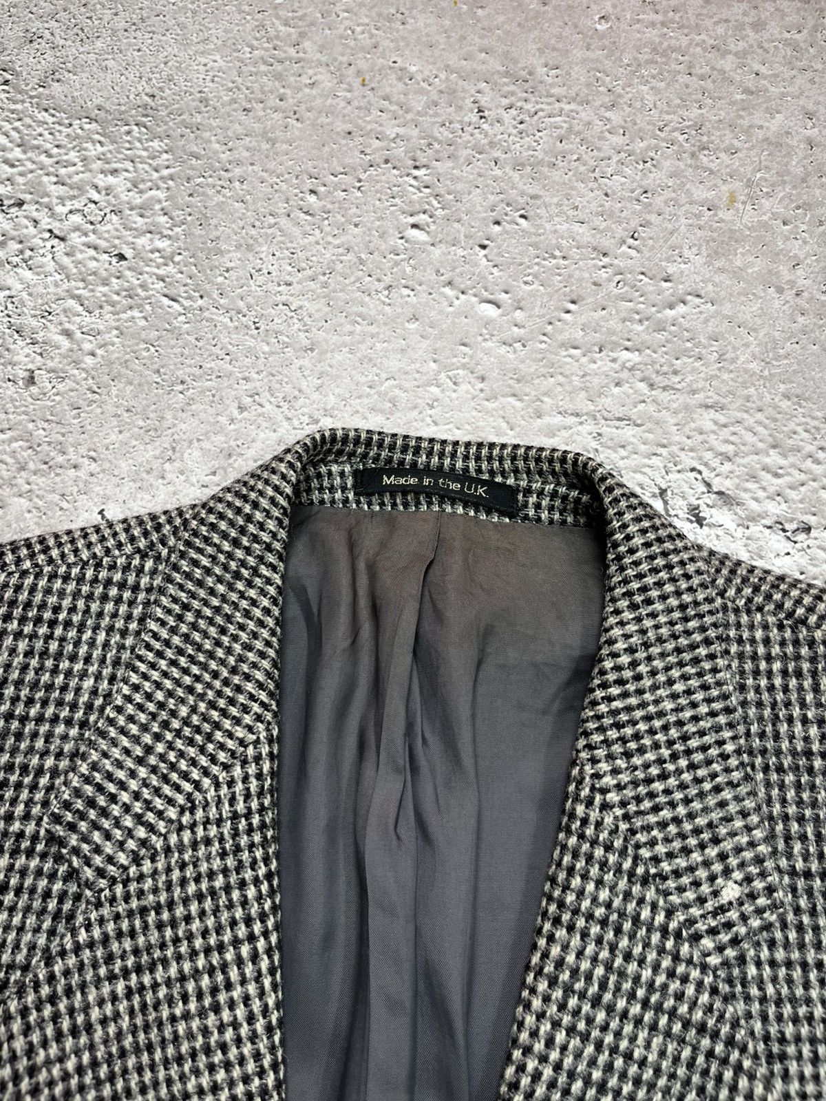 Harris Tweed Vintage Harris Tweed Houndstooth Wool Blazer Jacket Size L Size 40R - 4 Thumbnail