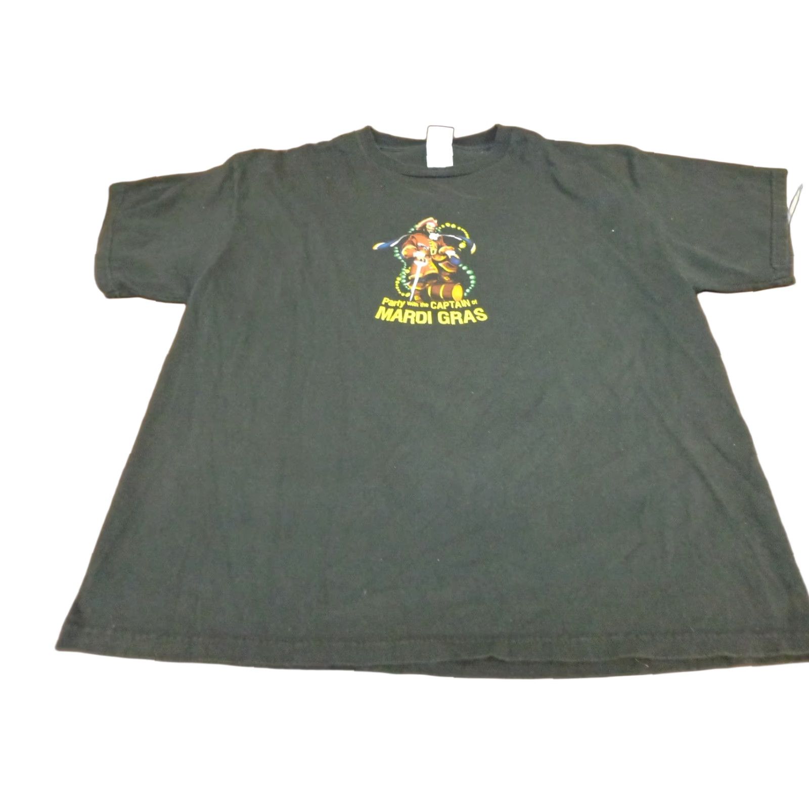 Hanes Captain Morgan Rum T Shirt Mardi Gras Black Party With The Captain Large G6 Mens T-Shirt L Black Hanes Graphic Tee Size US L / EU 52-54 / 3 - 1 Thumbnail