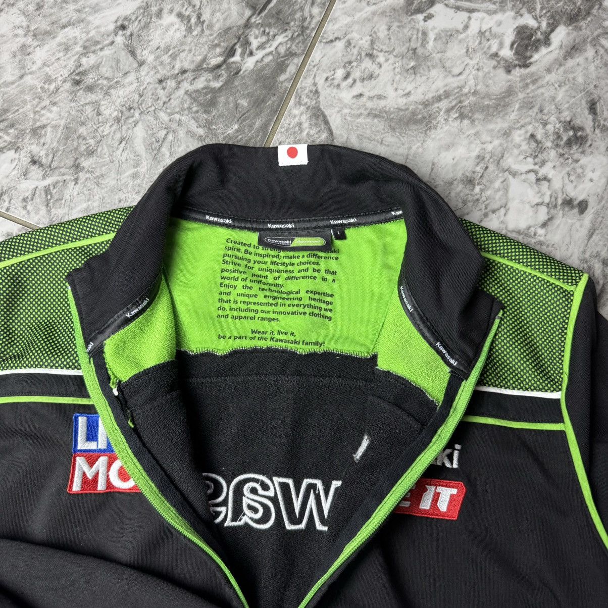 Japanese Brand Kawasaki Japan Racing Moto Hoodie Size US L / EU 52-54 / 3 - 5 Thumbnail