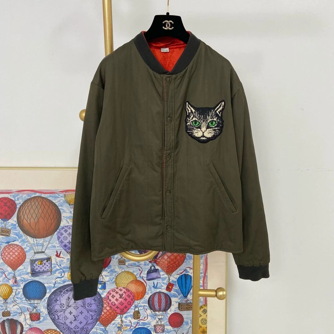 Gucci Gucci kitten embroidery double-faced jacket size 46 Size US S / EU 44-46 / 1 - 1 Thumbnail
