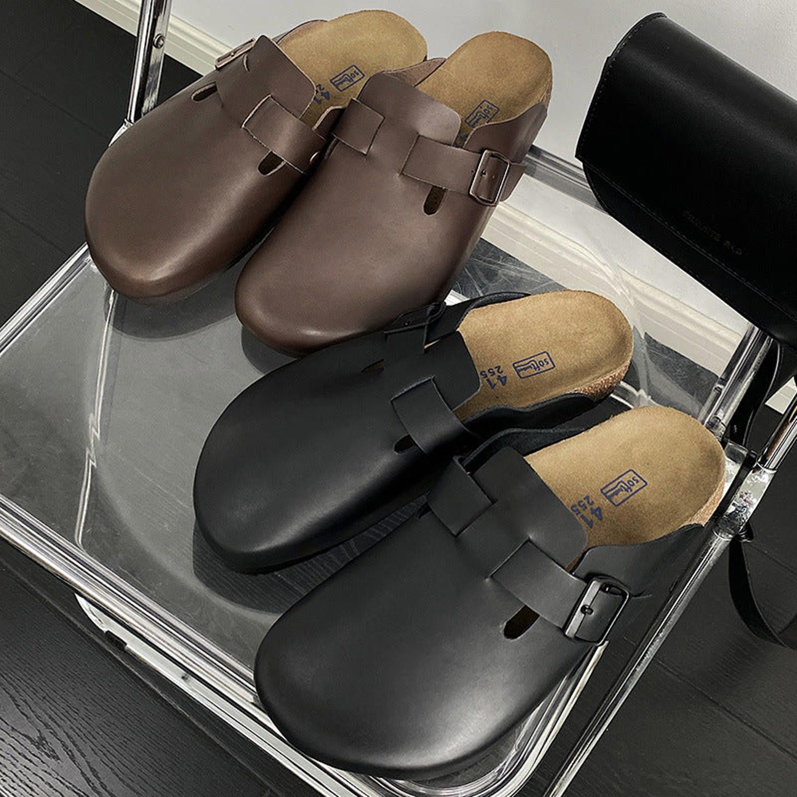 Japanese Brand Cork-Sole Genuine Leather Half-Mule Size US 8 / EU 41 - 3 Thumbnail