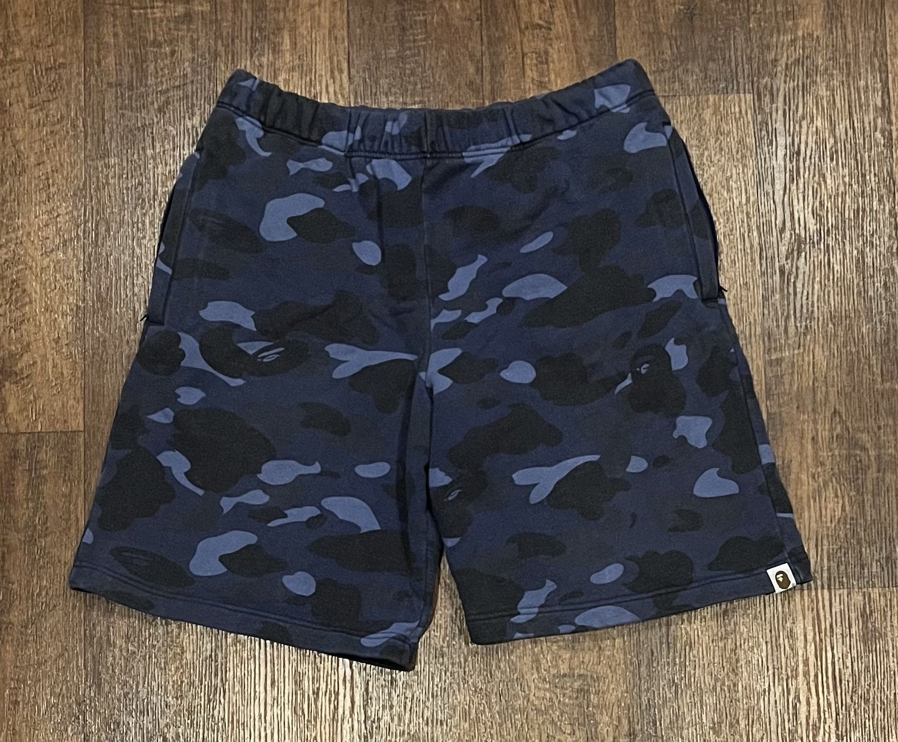 Bape Bape blue camo sweat shorts Size US 32 / EU 48 - 1 Thumbnail