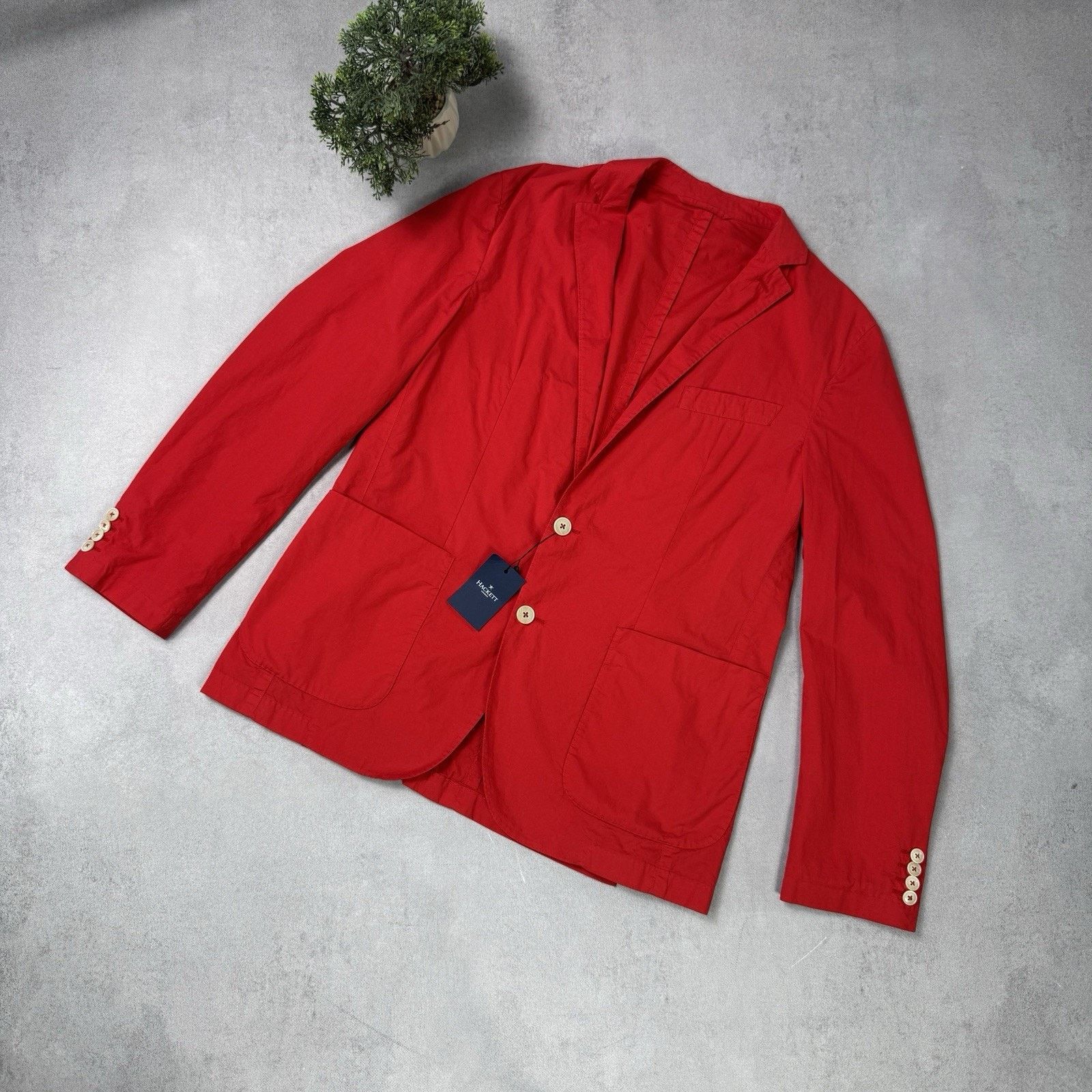 Hackett Hackett London Men Cotton Blazer Red Size 42r/52r Size 42R - 1 Thumbnail