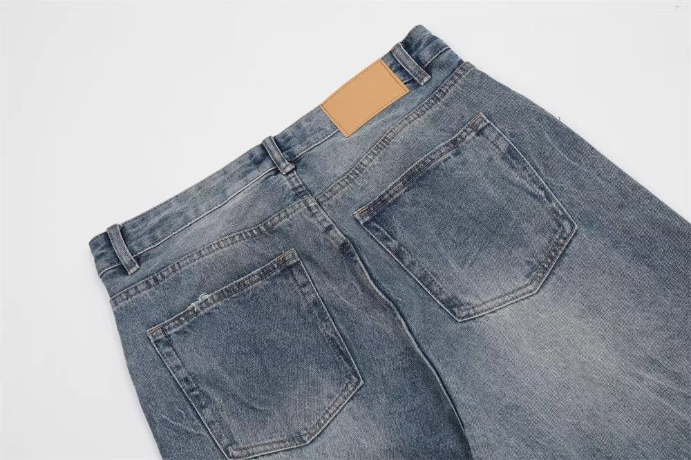 Japanese Brand × Jean Men's oversize vintage washed distressed wide-leg jeans Size US 32 / EU 48 - 5 Thumbnail