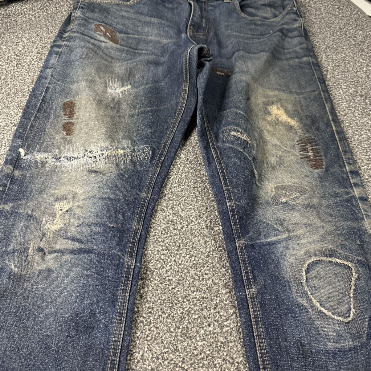 Japanese Brand 🔥🇯🇵 Japanese Seditionaries Distressed Trashed Dirty Denim Size US 34 / EU 50 - 5 Thumbnail