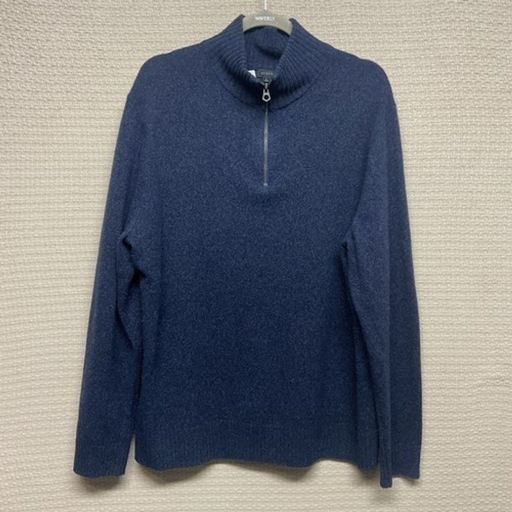 J.Crew J. Crew Wool Knit 1/4 Zip MockNeck Sweater Pullover Men L Size US L / EU 52-54 / 3 - 7 Thumbnail