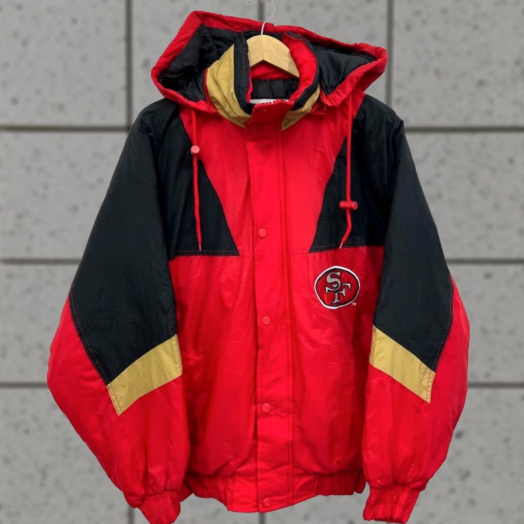 Chalk Line Chalk Line Vintage Jacket Mens Size M San Francisco 49ers Black Red Nylon Lined Zipper Logo Streetwear Jacket Size US M / EU 48-50 / 2 - 1 Thumbnail
