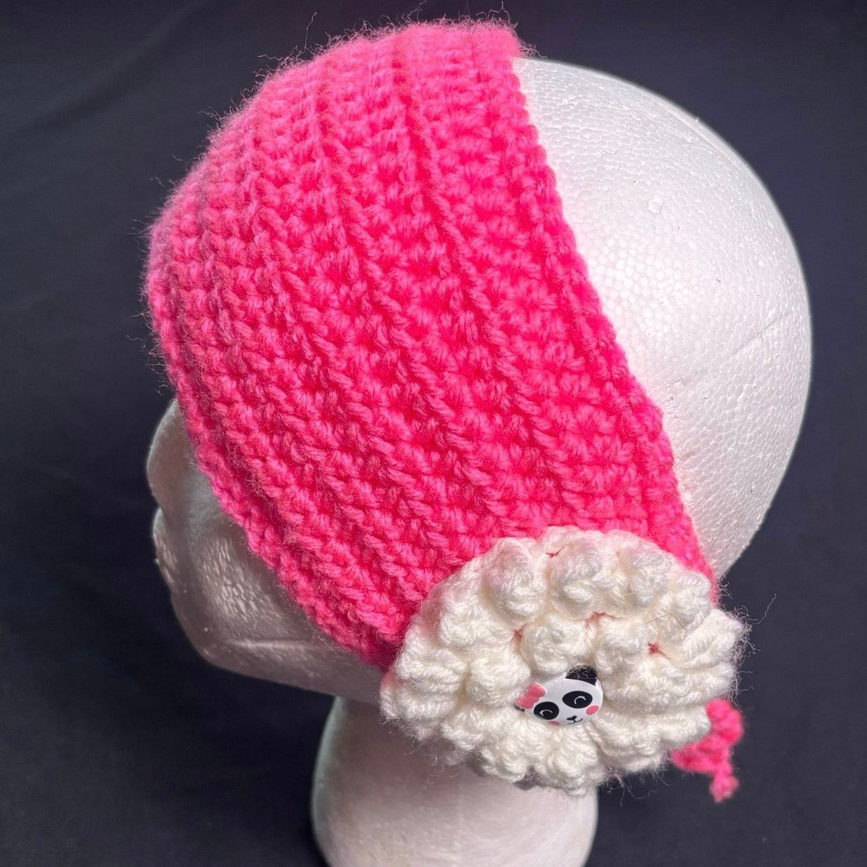 Other Pink Panda Crochet Headband Size ONE SIZE - 2 Thumbnail