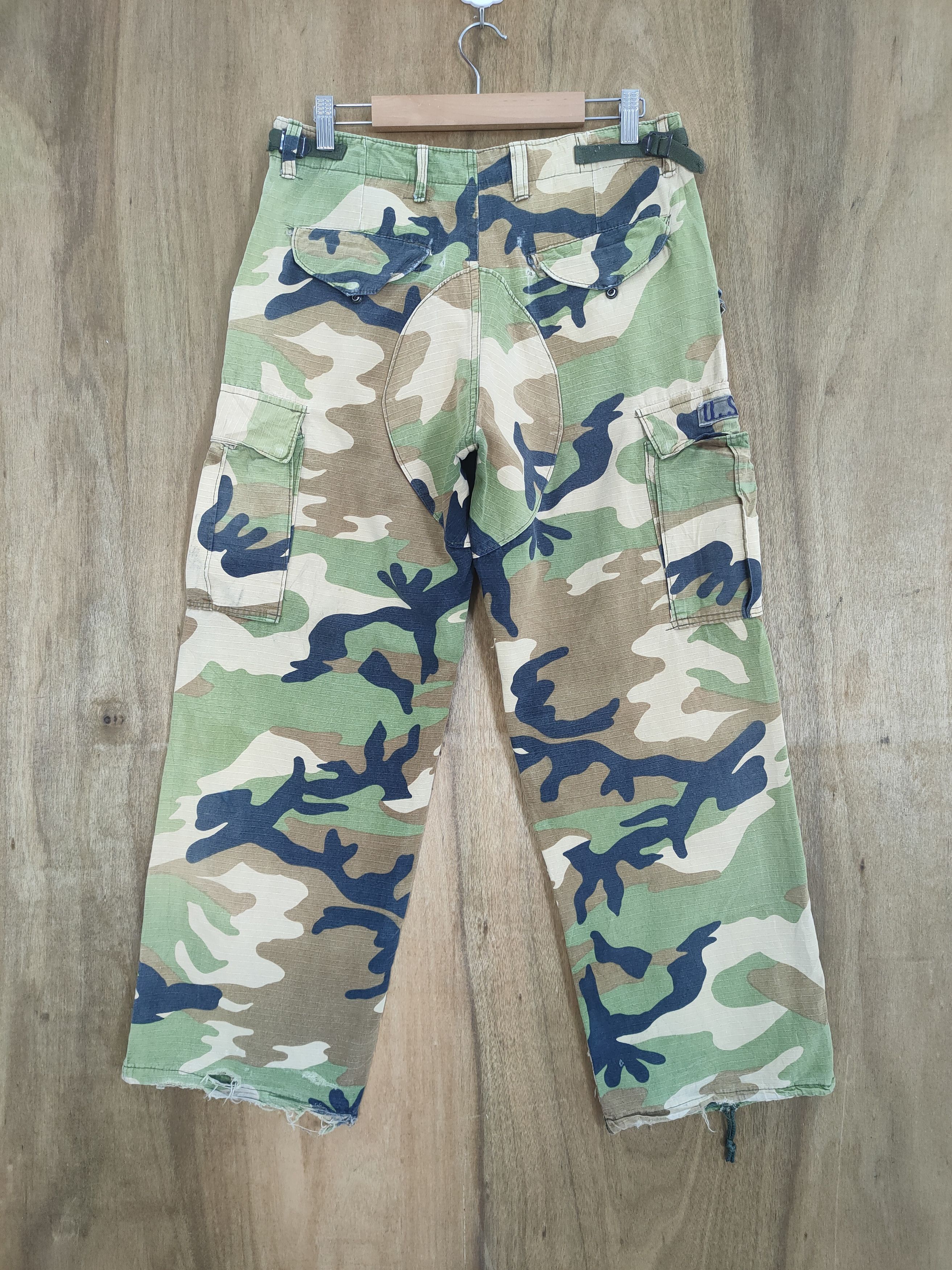 Vintage MILITARY CAMO CARGO PANTS Size US 30 / EU 46 - 7 Thumbnail