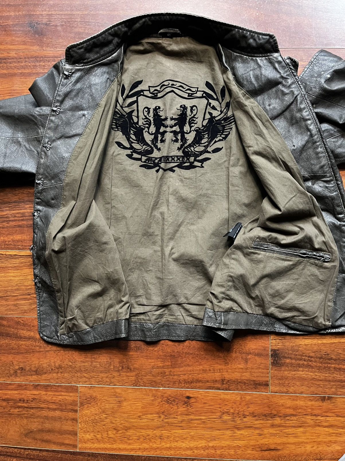 Other Dark olive Napoleon leather jacket Size US M / EU 48-50 / 2 - 3 Thumbnail
