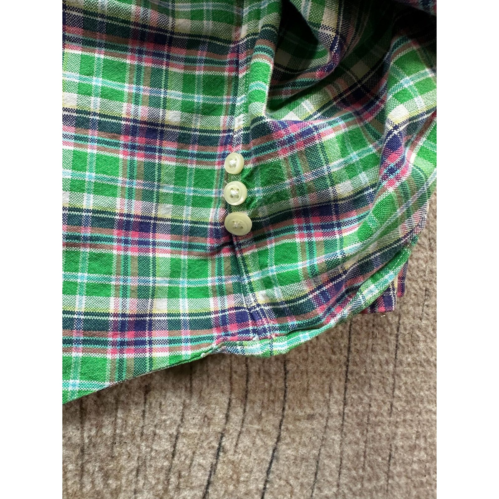 Ralph Lauren Ralph Lauren Green Plaid Cotton Shirt XXL Mens Preppy Polo Size US XXL / EU 58 / 5 - 7 Thumbnail