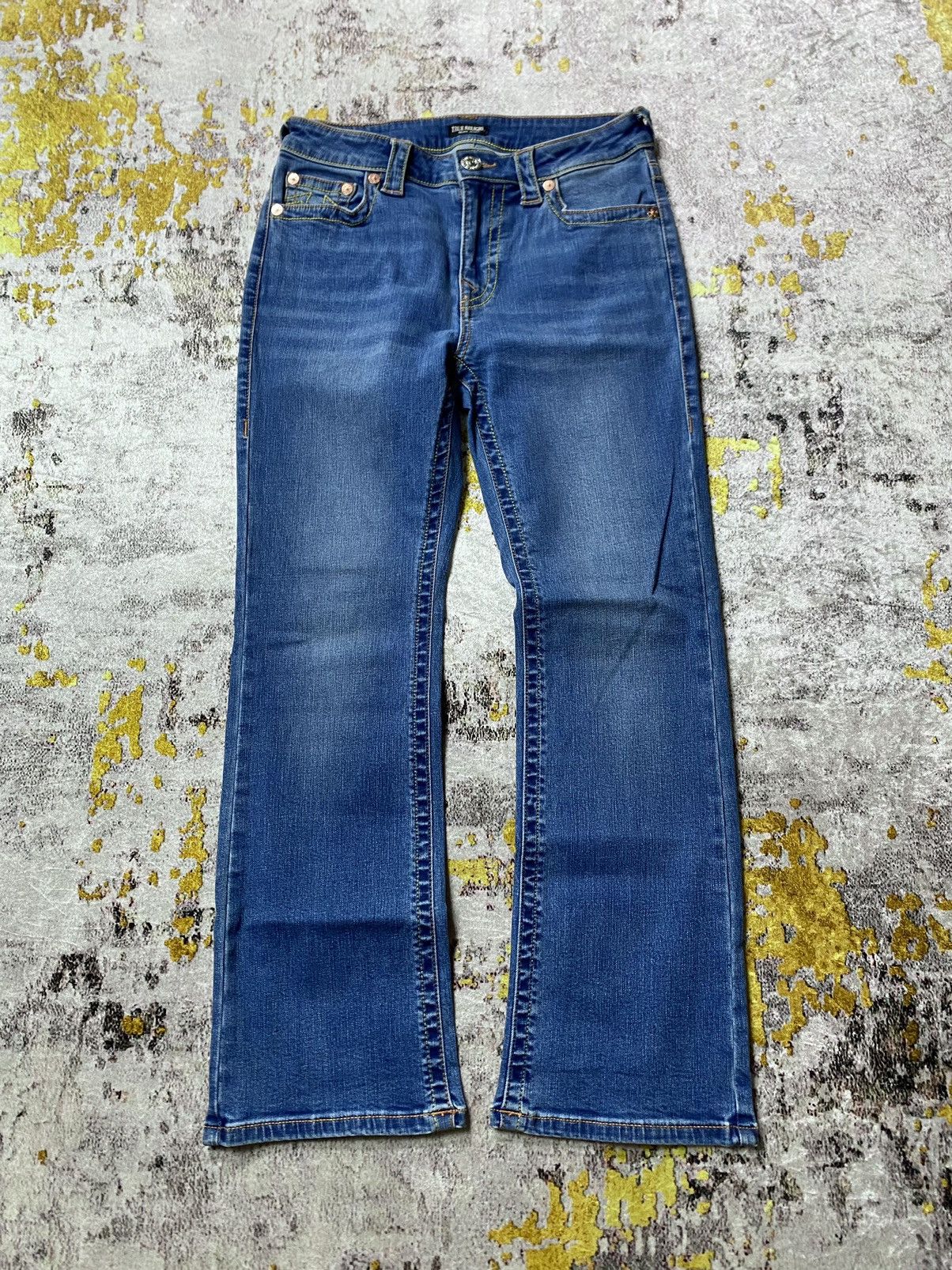 Japanese Brand × Le Grande Bleu (L.G.B.) × True Religion Y2K True Religion Washead Bootcut Jeans Size 28" / US 6 / IT 42 - 2 Thumbnail