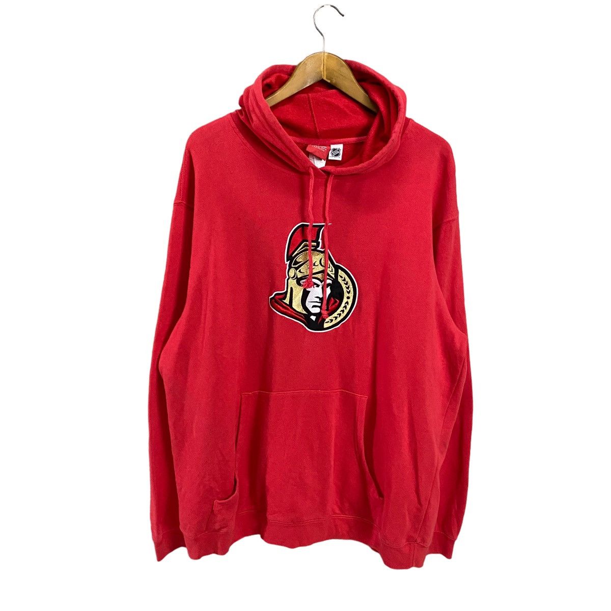 image of Nhl x Reebok Ottawa Senators Sweat Hoodie Embroidery Logo in Red, Men's (Size XL)