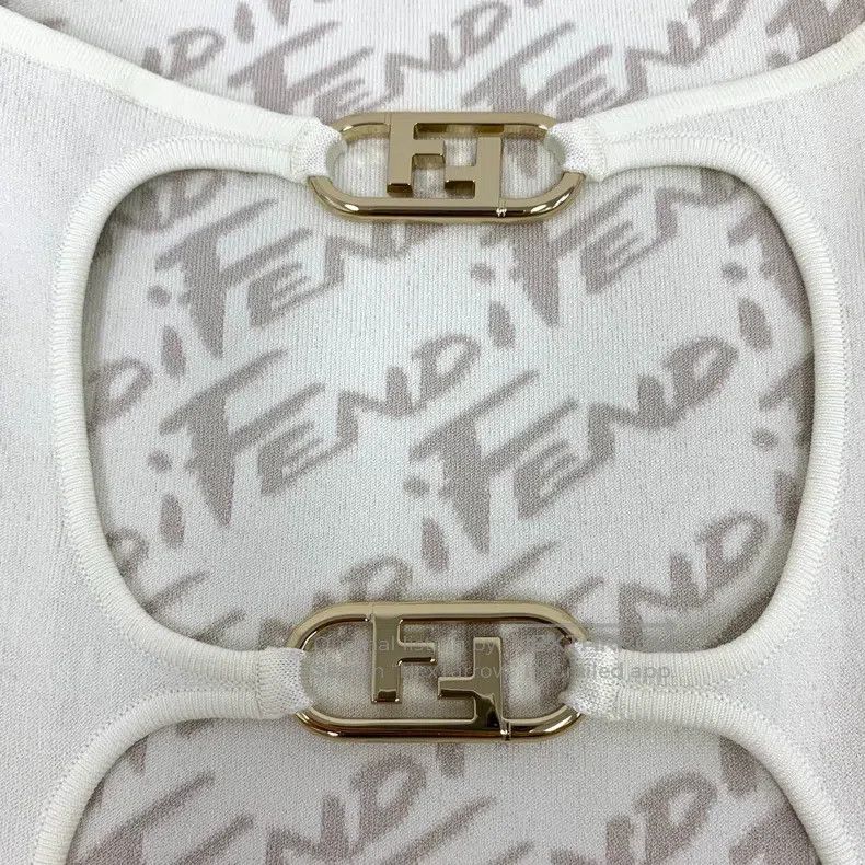 Fendi Fendi Beige Lining Full-Print Cami Dress Size 4XL / US 24-26 - 5 Thumbnail
