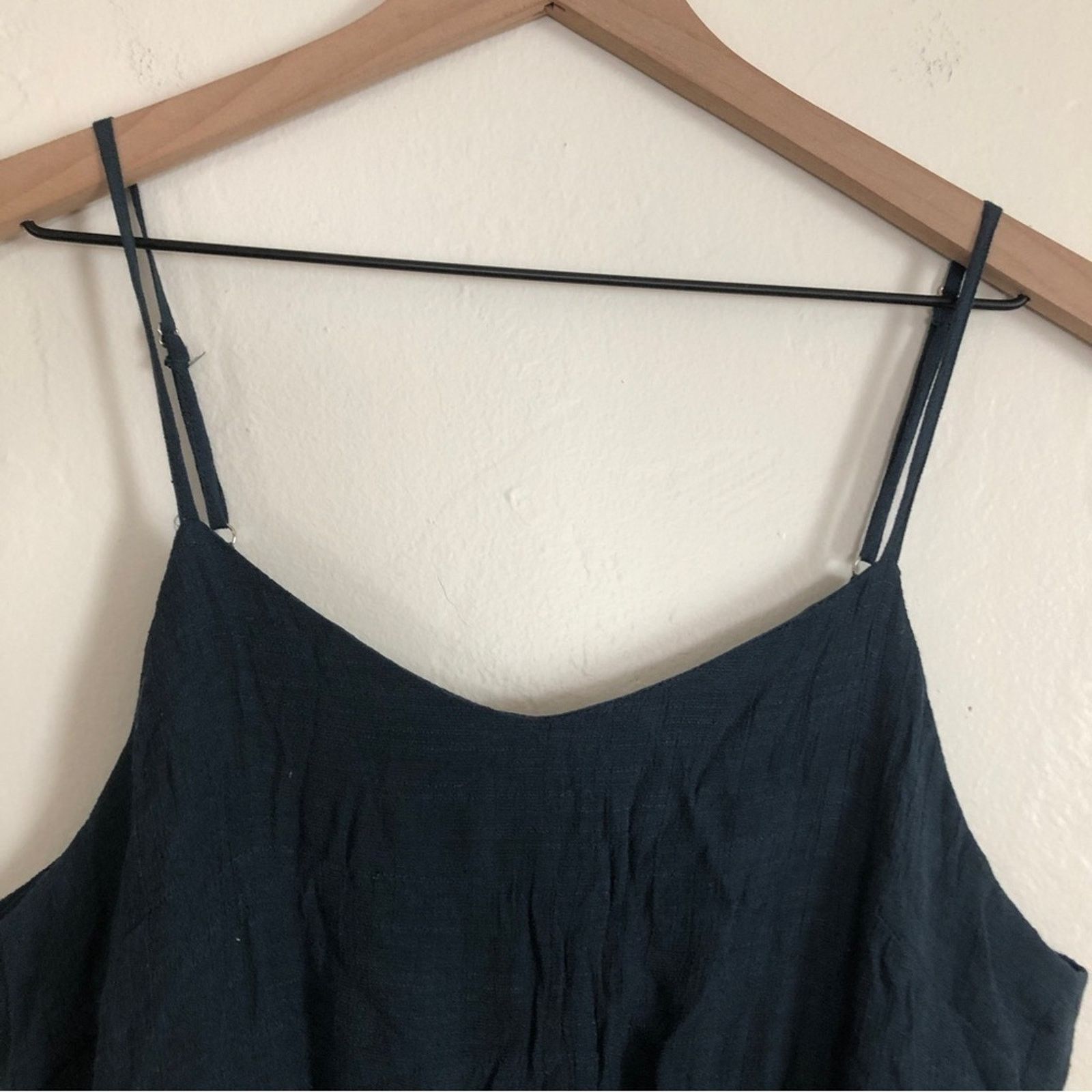 Other Flawless Navy Blue Wide Leg Spaghetti Strap Romper Jumpsuit Size 30" / US 8 / IT 44 - 3 Thumbnail