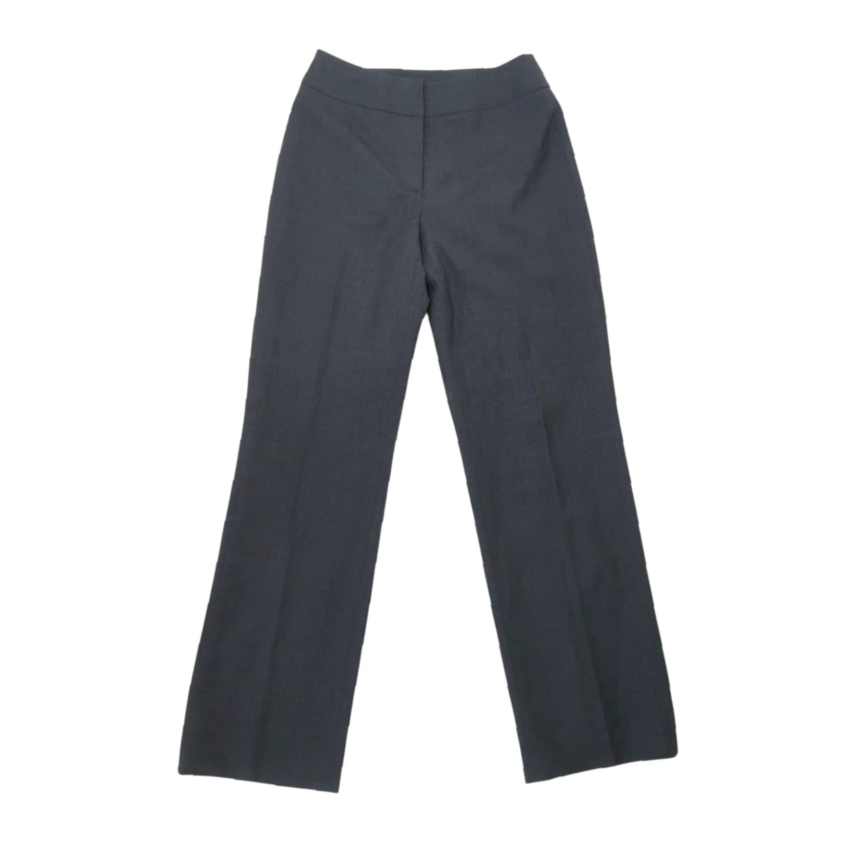 Ann Taylor VINTAGE Ann Taylor Charcoal Grey Wool Gabardine Wide Leg Pants 4 Women Wide-Leg Dress Pants 31 in Inseam 90s Fall/Winter/Spring Womens Size 27" / US 4 / IT 40 - 2 Thumbnail