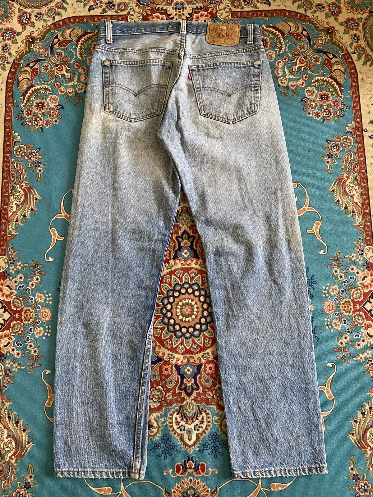 Levi's Vintage Levi’s 501xx Distressed Patchwork Splatter Denim Size US 29 - 3 Thumbnail