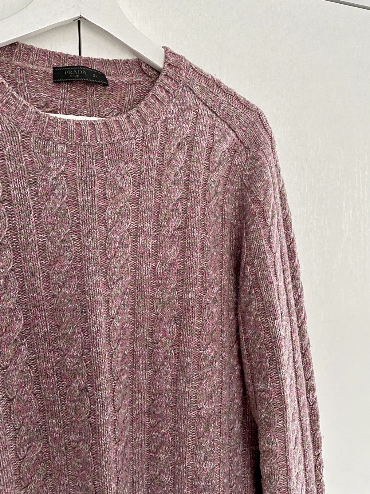 Prada Prada Milano Cable Knit Multi Melange Wool/Cashmere Jumper Size US L / EU 52-54 / 3 - 5 Thumbnail